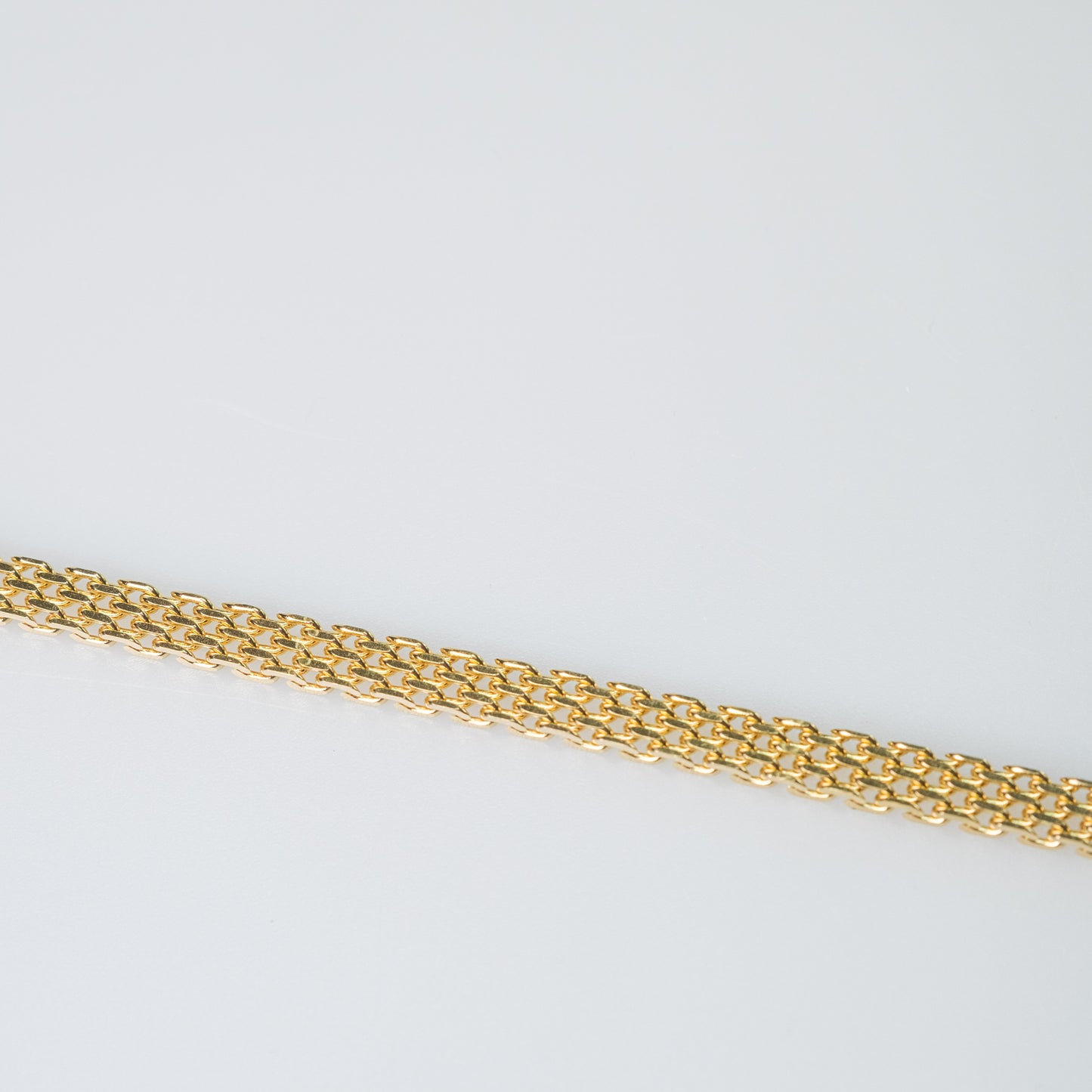 Netzkettenarmband 6 mm Unisex – Edelstahl 18k vergoldet, 20 cm
