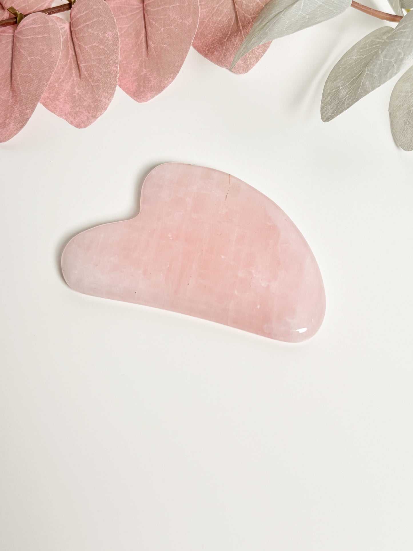 Natural Rose Quartz Gua Sha - Facial Massage for Radiant Skin | Pink Facial Massage Stone