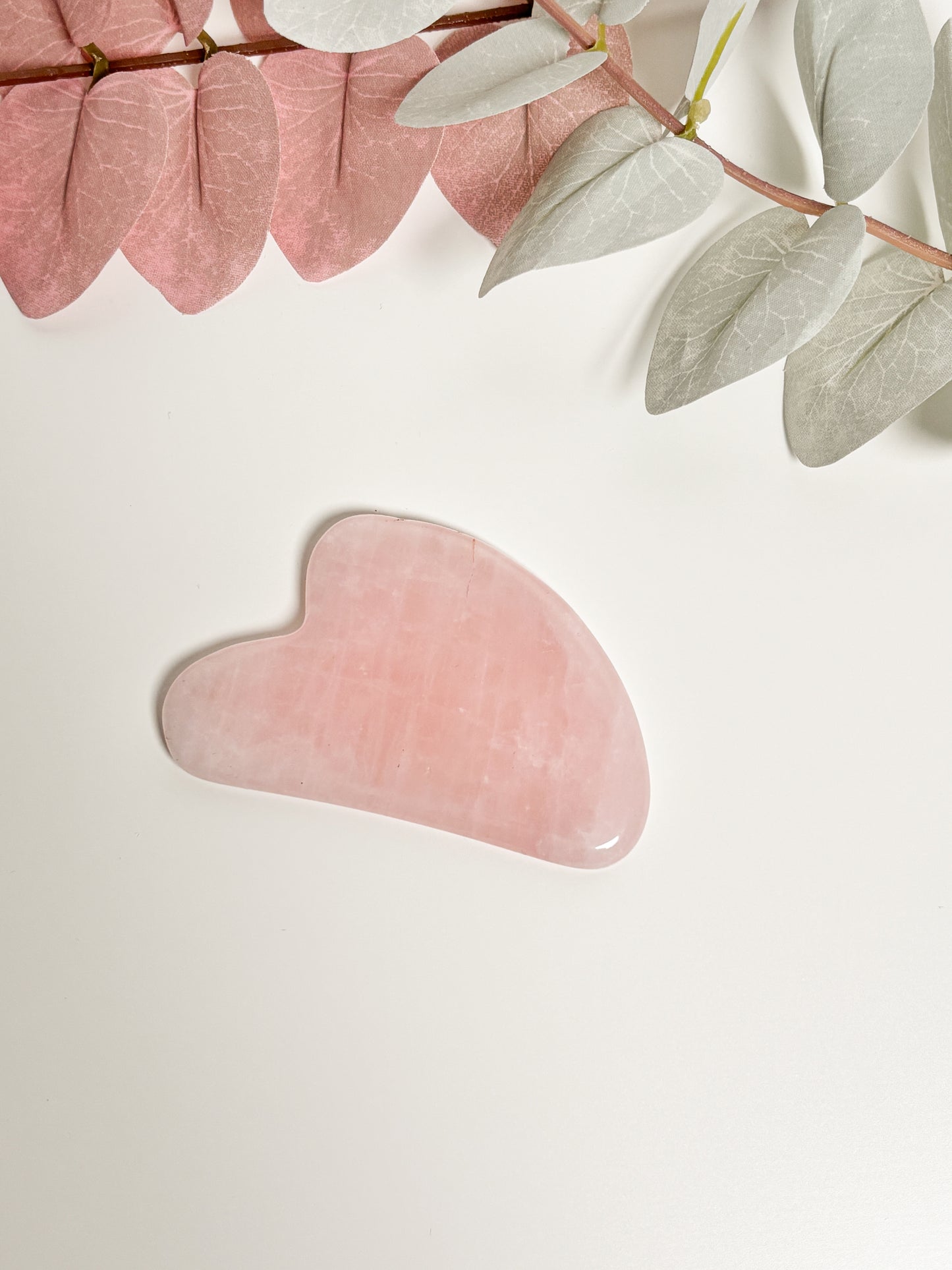 Natural Rose Quartz Gua Sha - Facial Massage for Radiant Skin | Pink Facial Massage Stone