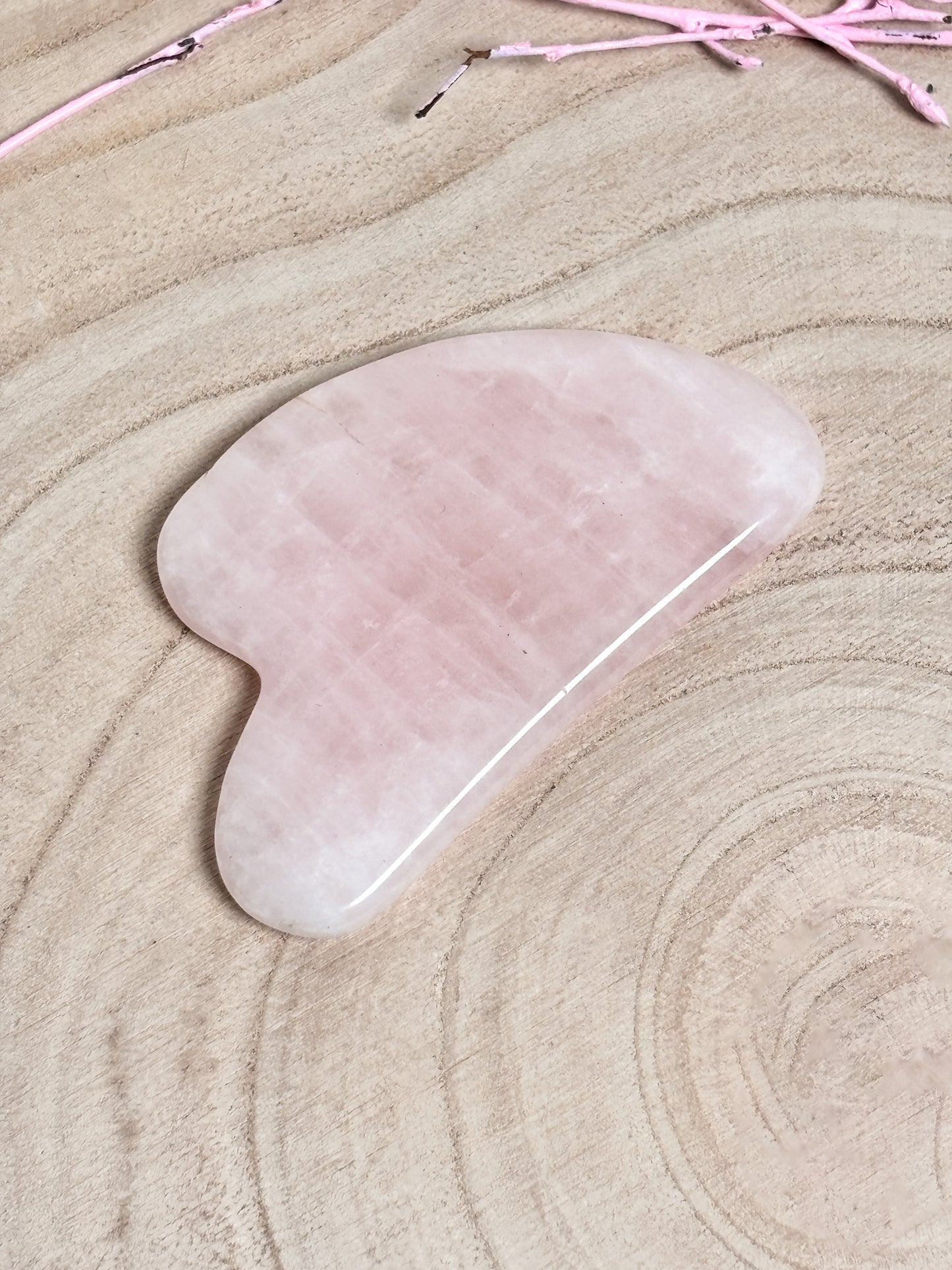 Natural Rose Quartz Gua Sha - Facial Massage for Radiant Skin | Pink Facial Massage Stone