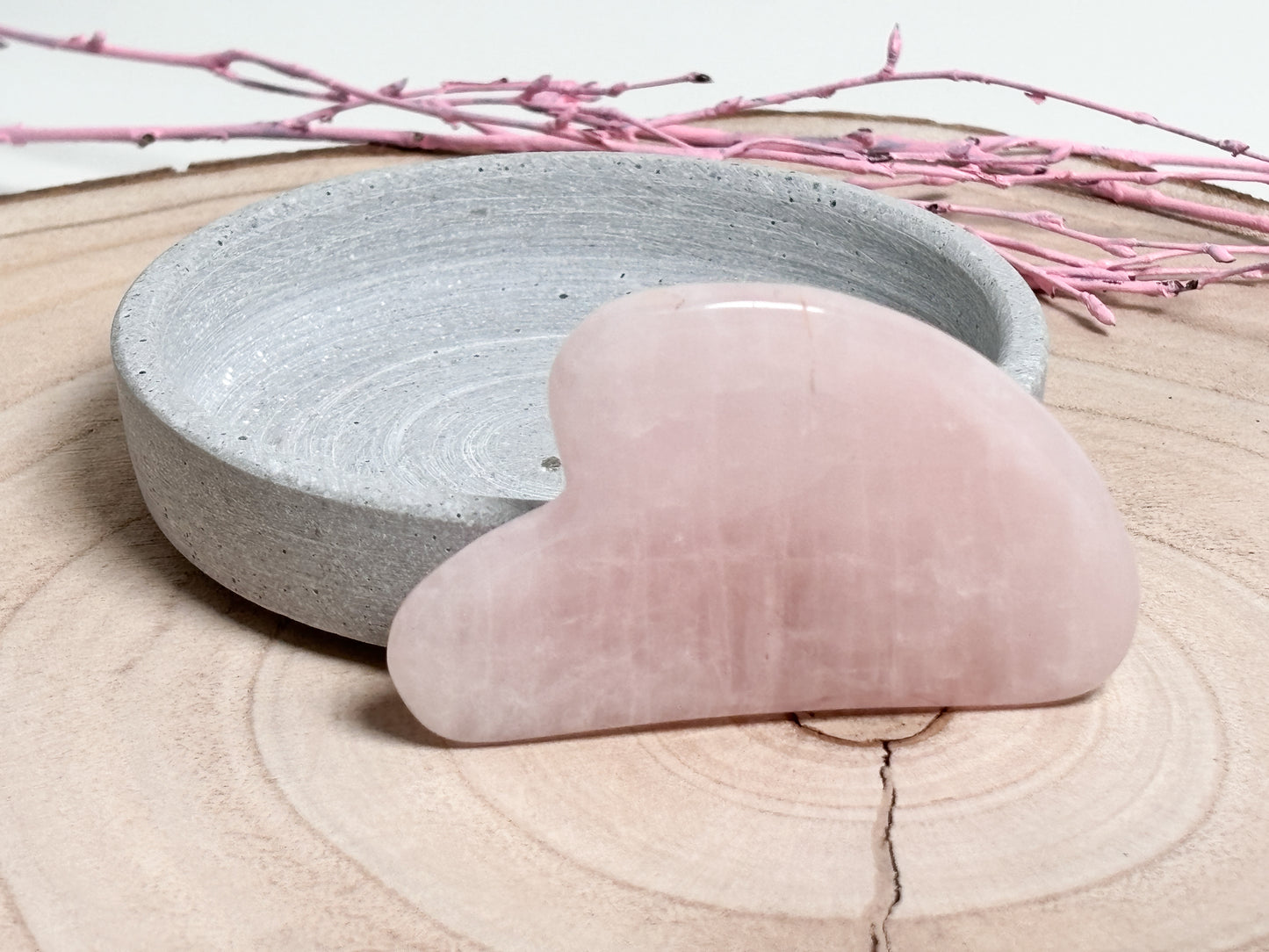 Natural Rose Quartz Gua Sha - Facial Massage for Radiant Skin | Pink Facial Massage Stone