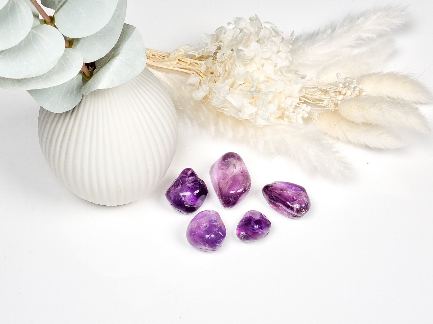 Amethyst tumbled stone