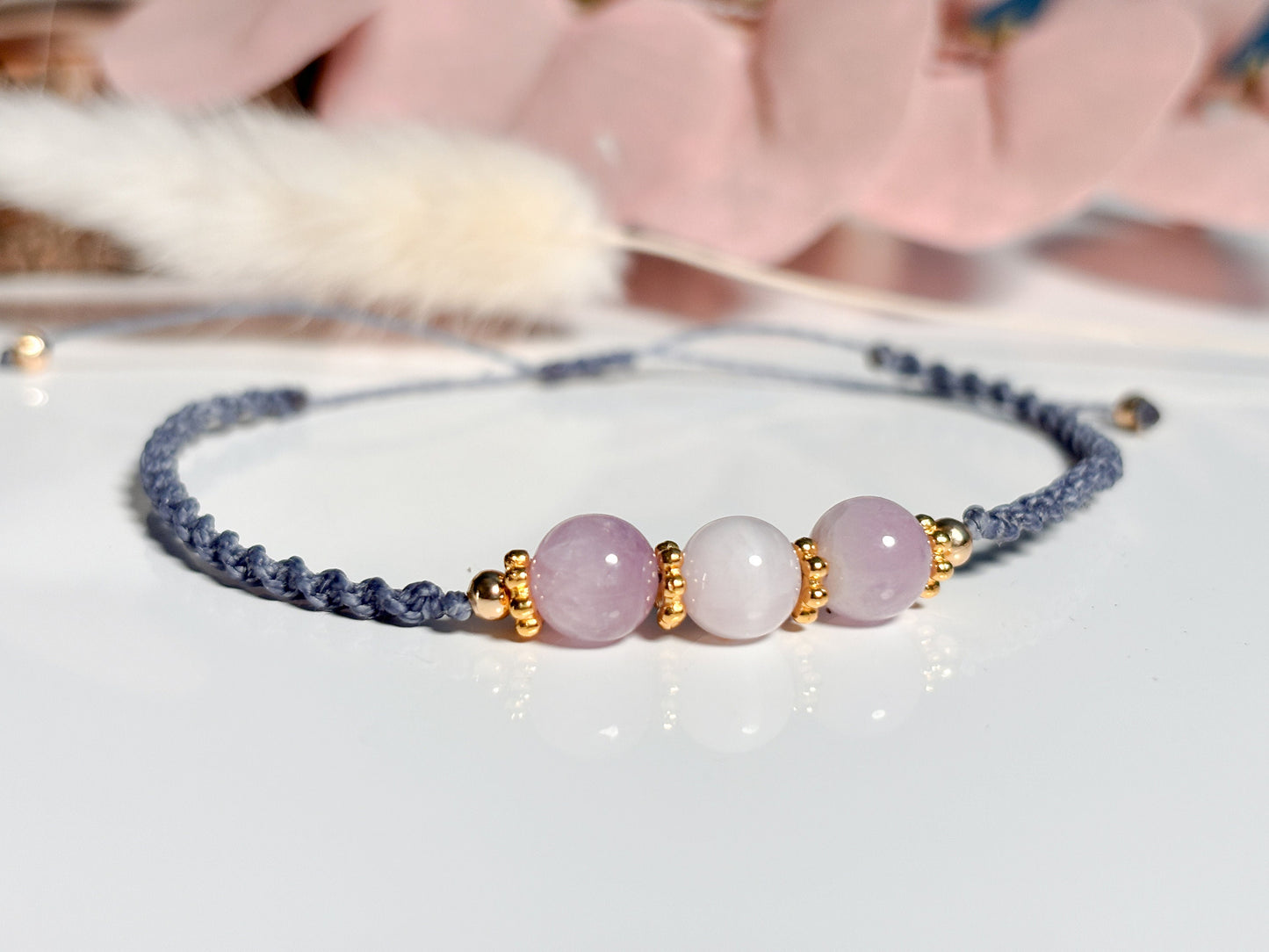 Macrame Bracelet Kunzite