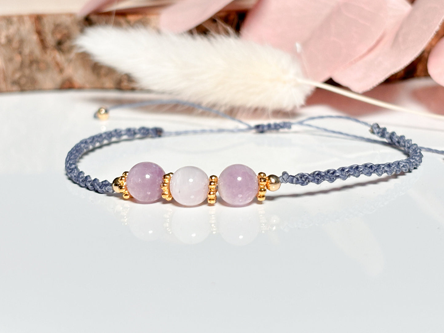 Macrame Bracelet Kunzite