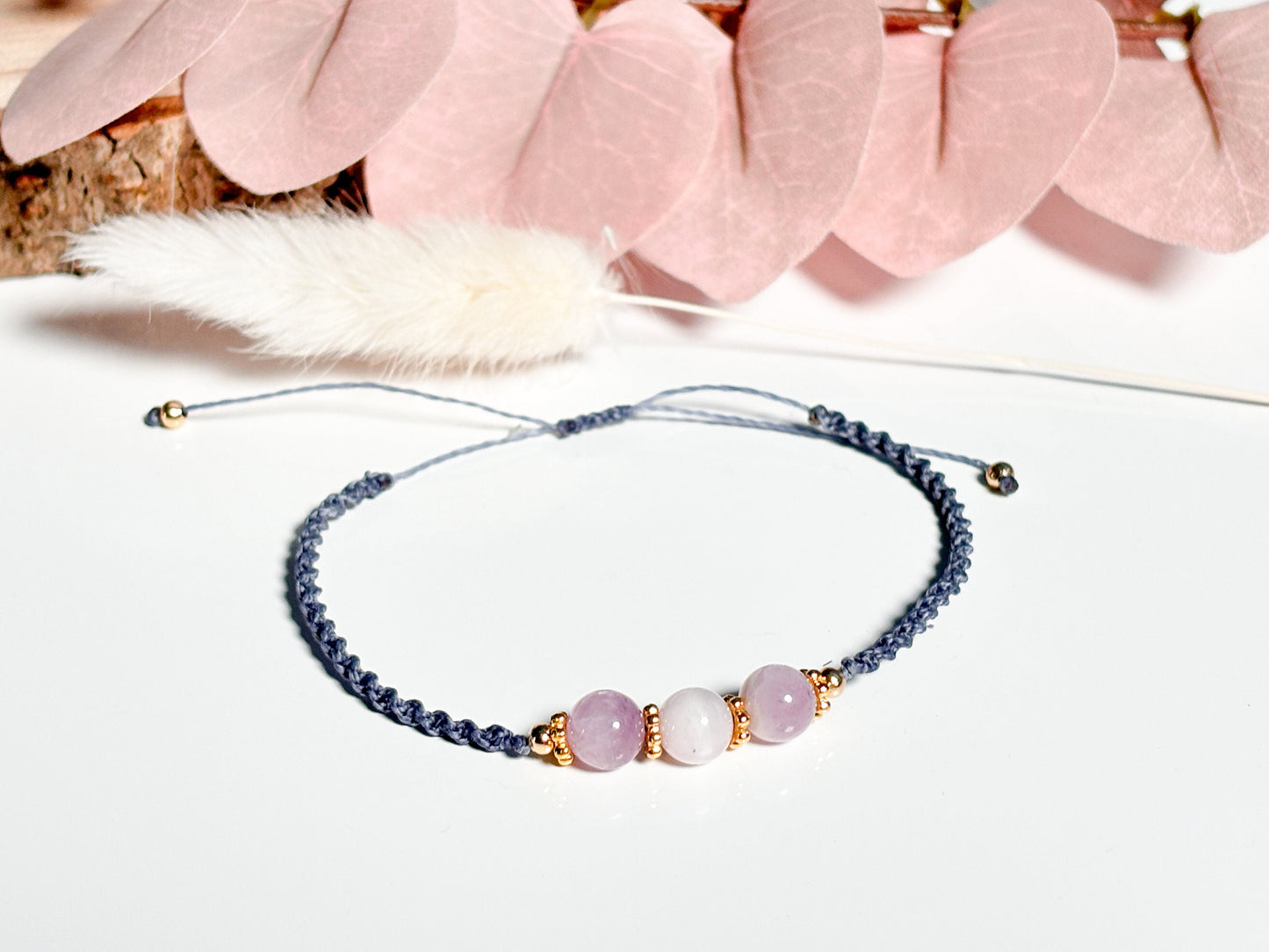 Macrame Bracelet Kunzite
