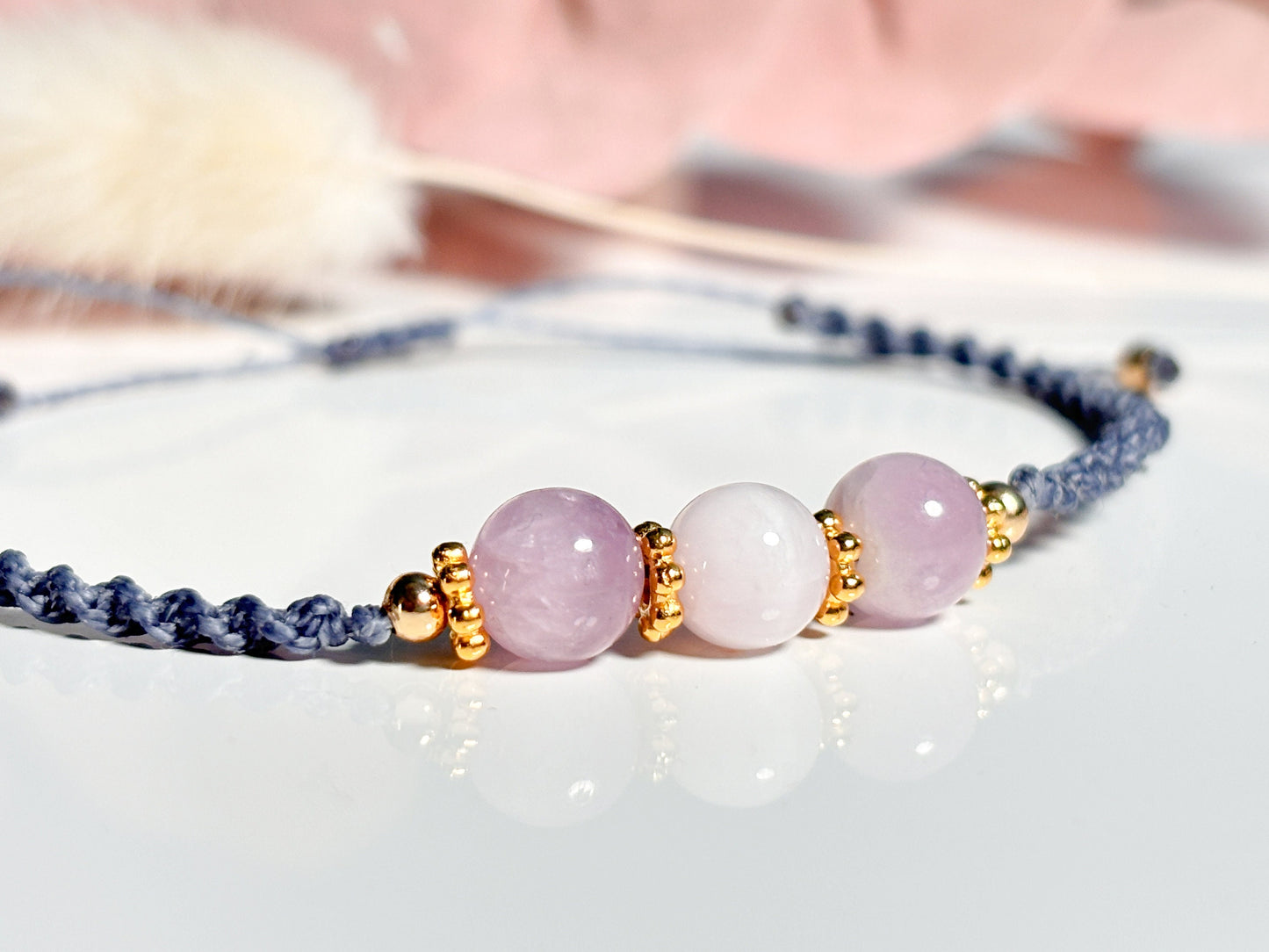 Macrame Bracelet Kunzite