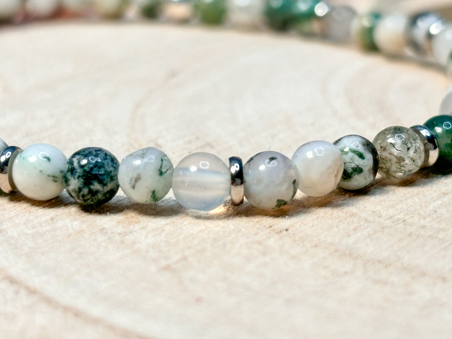 Tree Agate Bracelet for Grounding and Relaxation