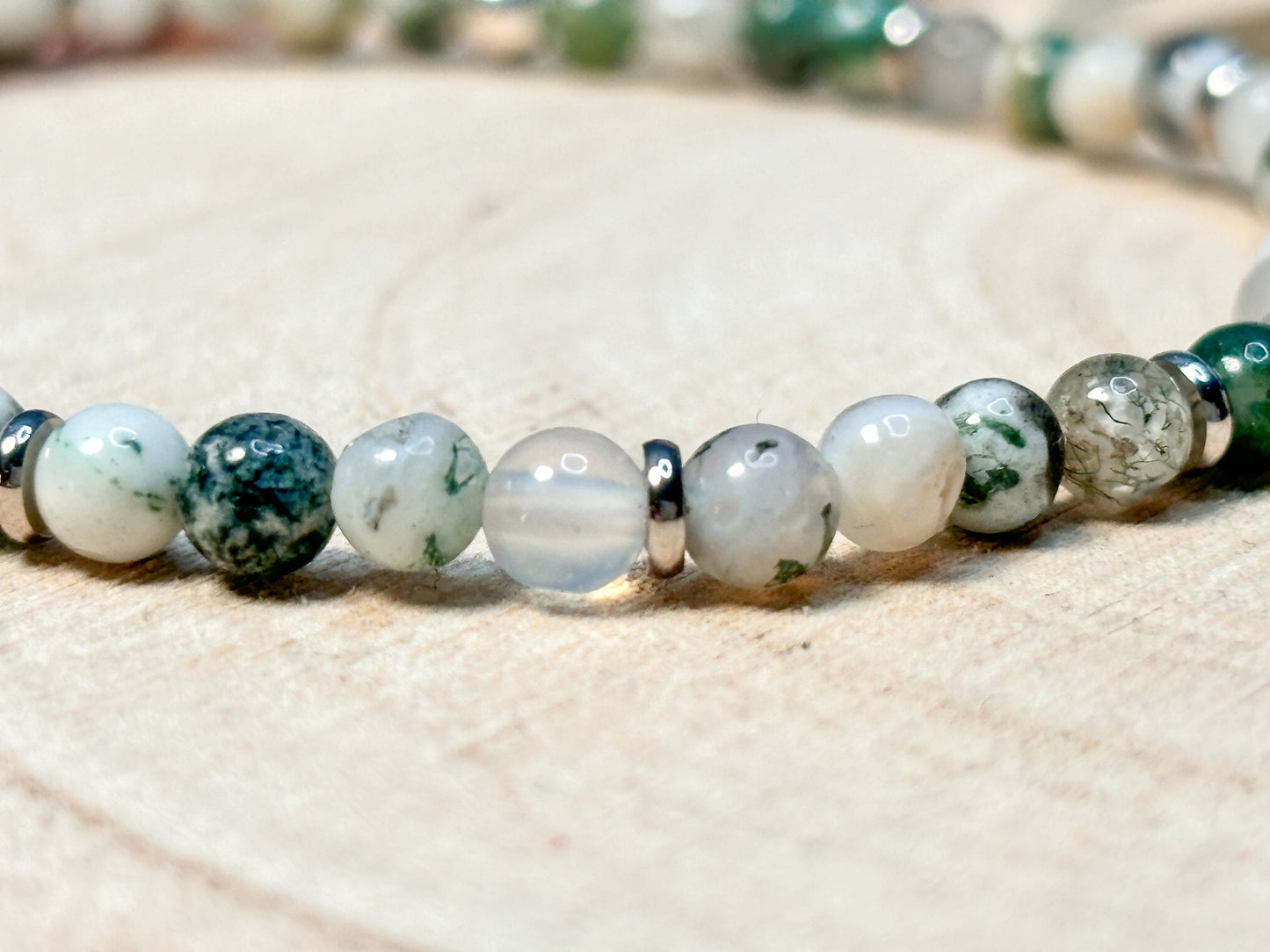 Tree Agate Bracelet for Grounding and Relaxation