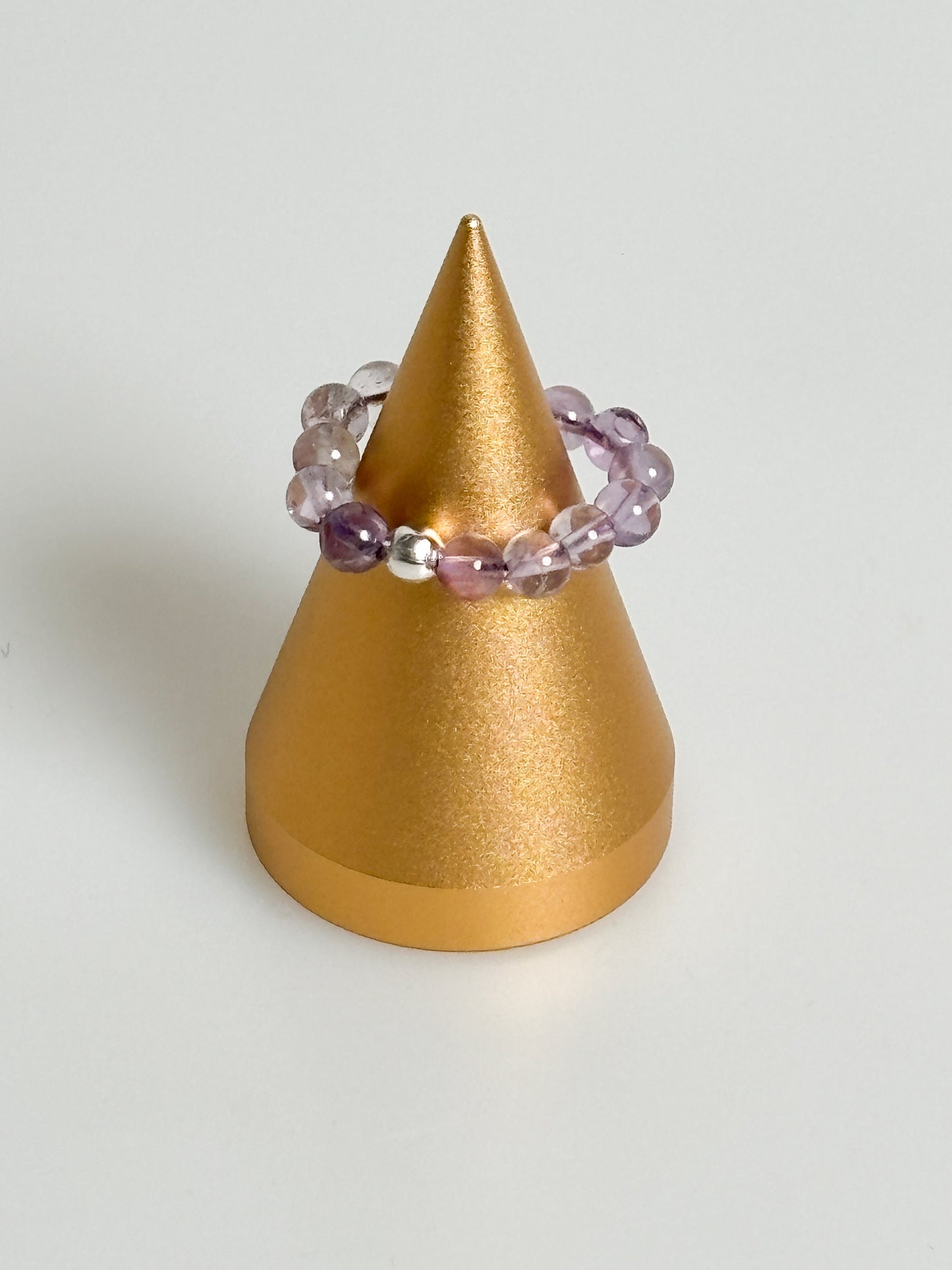 elastic ring amethyst| pearls| 3.5mm amethyst| inner peace and relaxation
