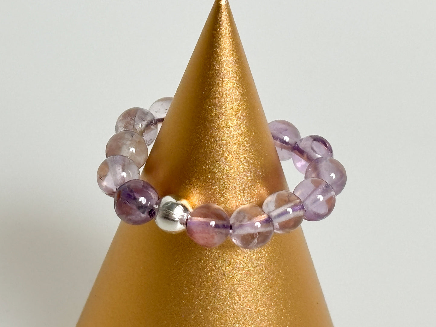 elastic ring amethyst| pearls| 3.5mm amethyst| inner peace and relaxation