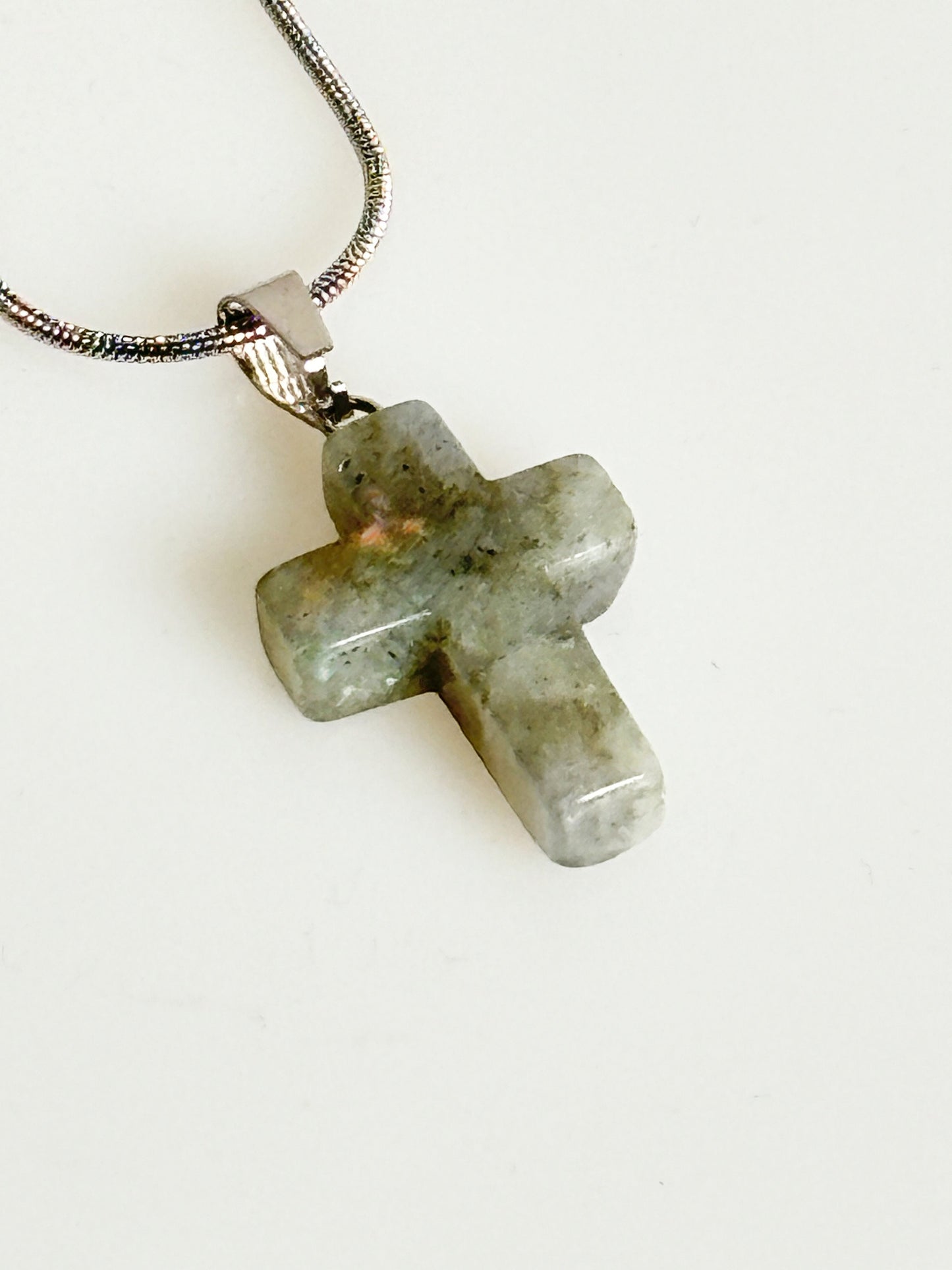 Labradorite Cross Pendant | Gemstone | Healing Stone | Crystal | Intuition and Protection