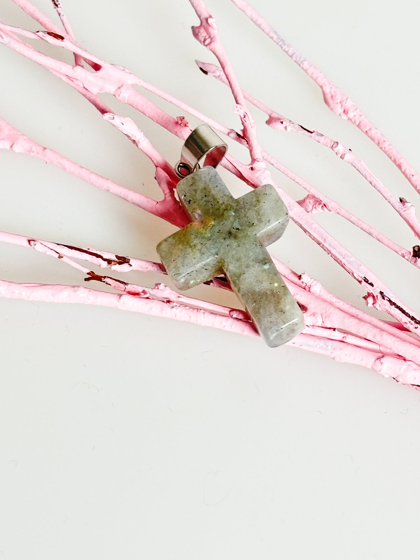 Labradorite Cross Pendant | Gemstone | Healing Stone | Crystal | Intuition and Protection