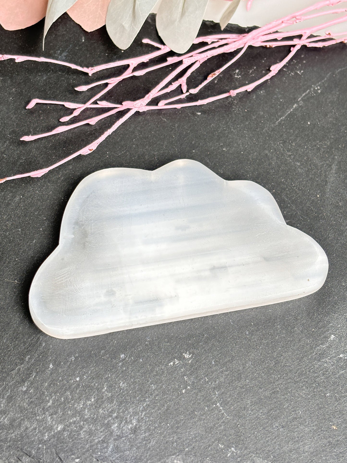 Selenite Cloud Plate - Natural Selenite for Harmony and Purification