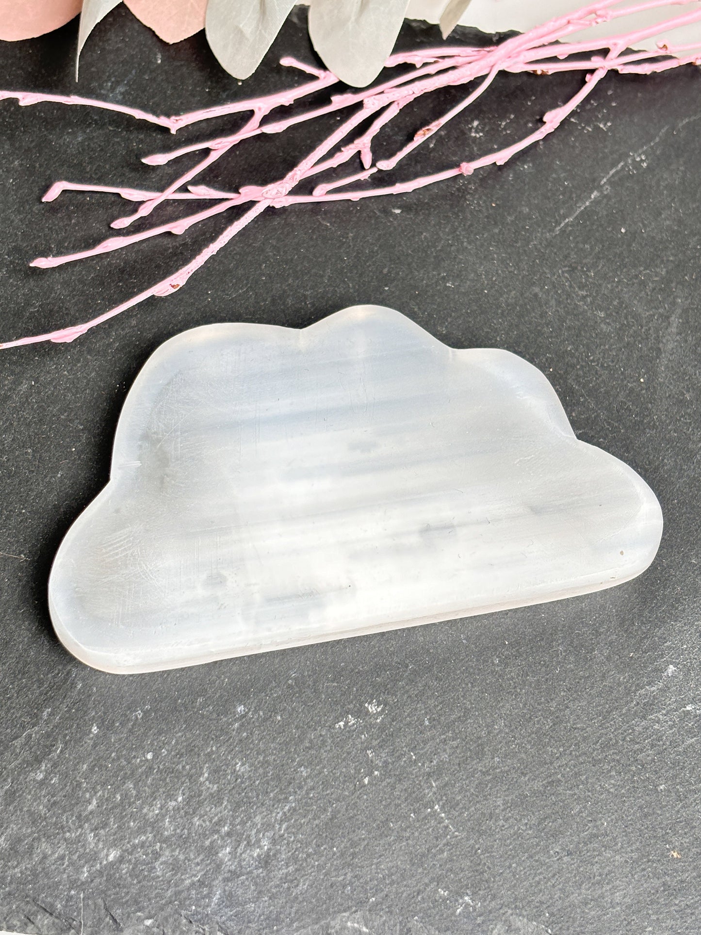 Selenite Cloud Plate - Natural Selenite for Harmony and Purification