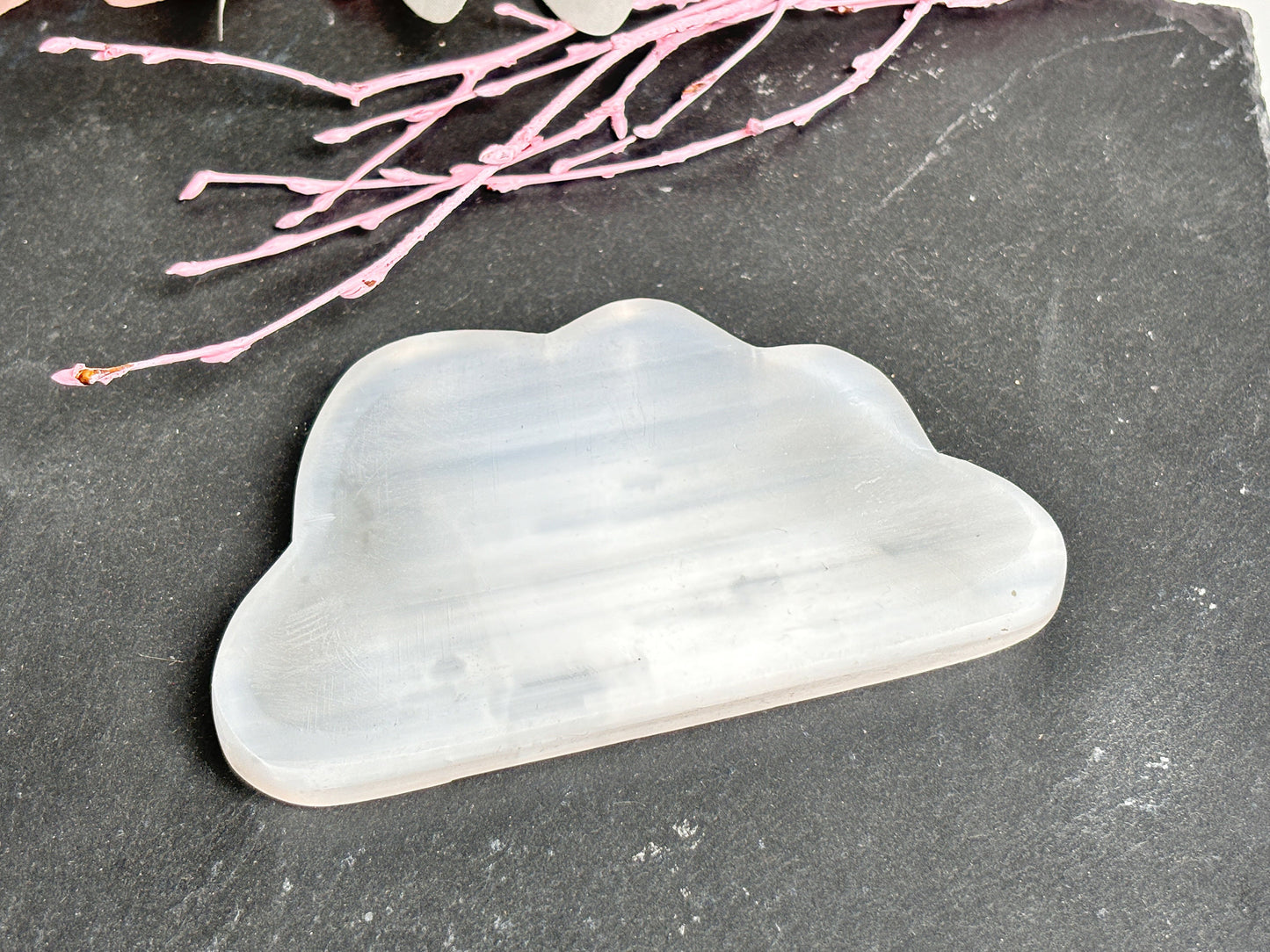 Selenite Cloud Plate - Natural Selenite for Harmony and Purification