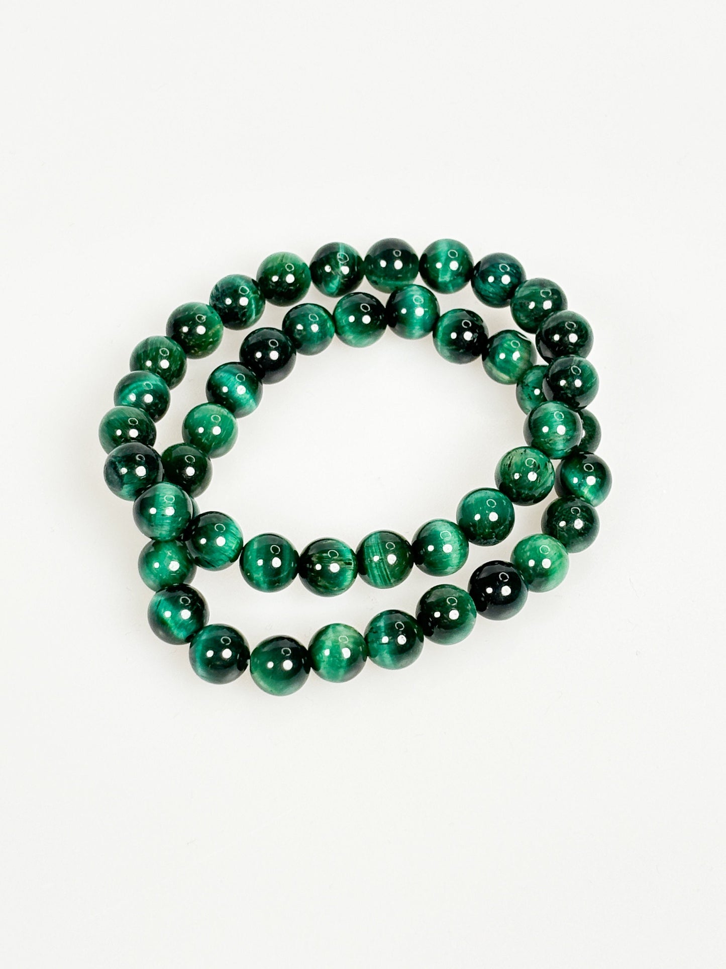 elastic bracelet tiger eye green| 8mm|harmony|healing stone |pearl bracelet