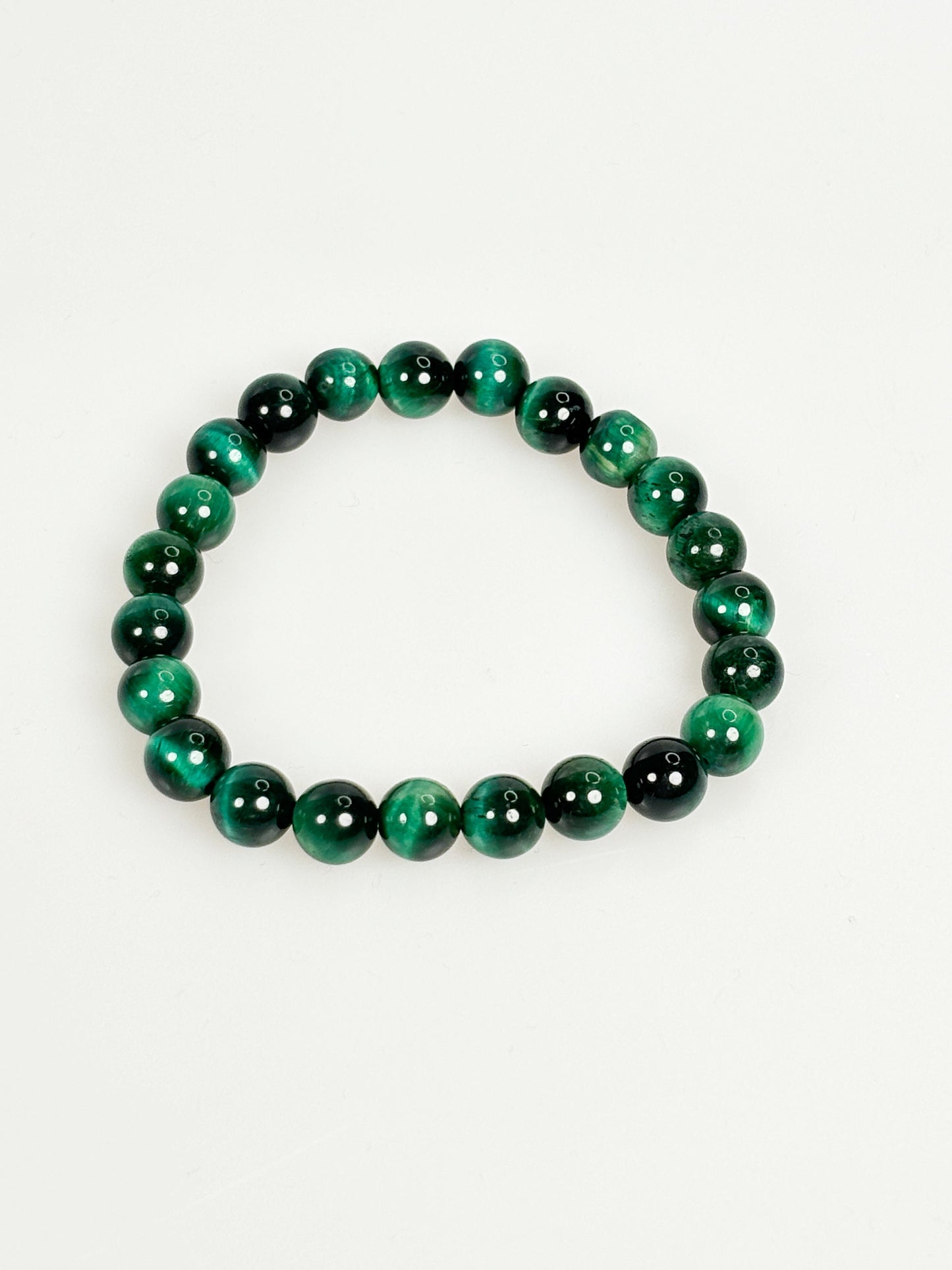 elastic bracelet tiger eye green| 8mm|harmony|healing stone |pearl bracelet