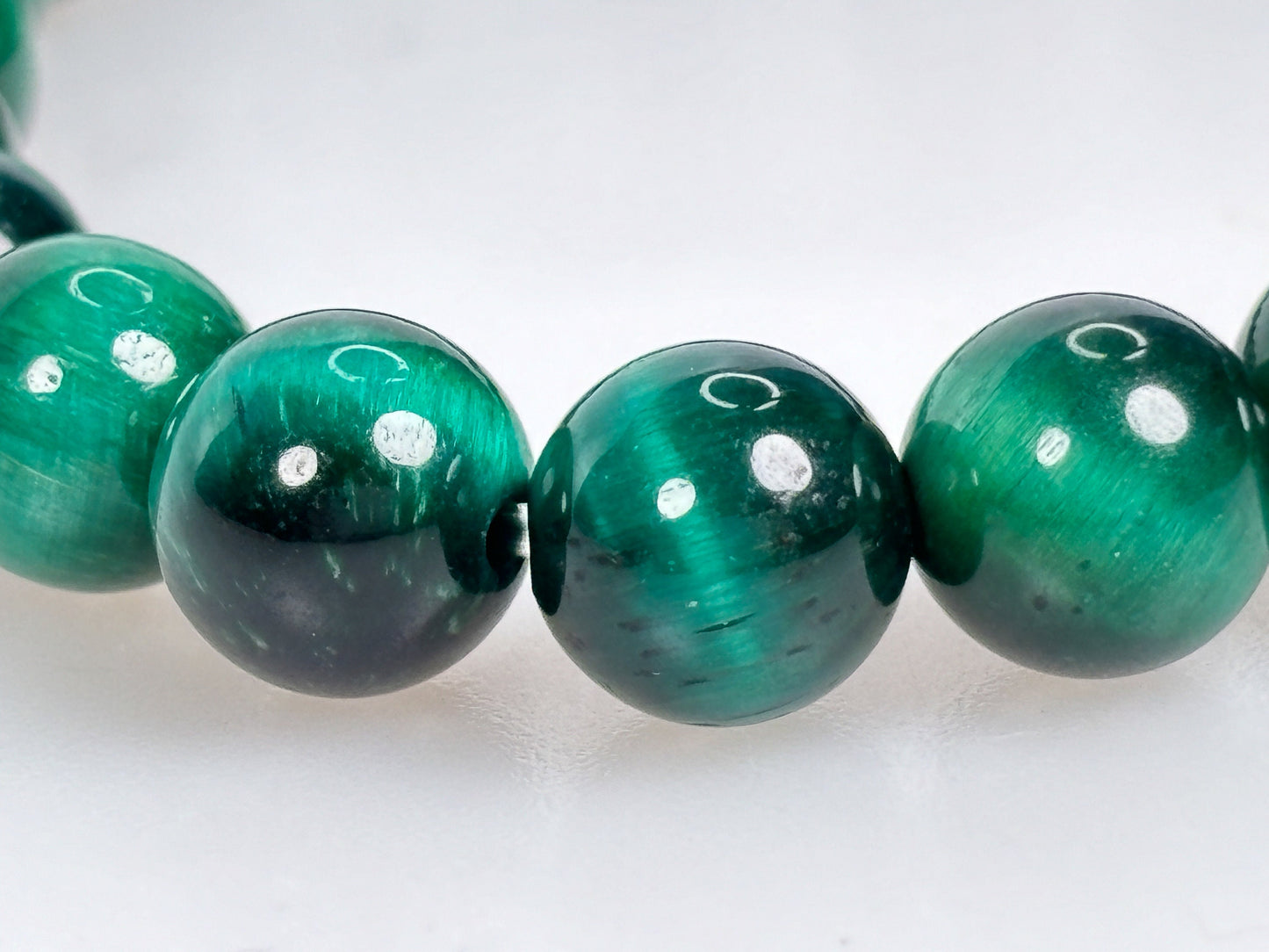 elastic bracelet tiger eye green| 8mm|harmony|healing stone |pearl bracelet