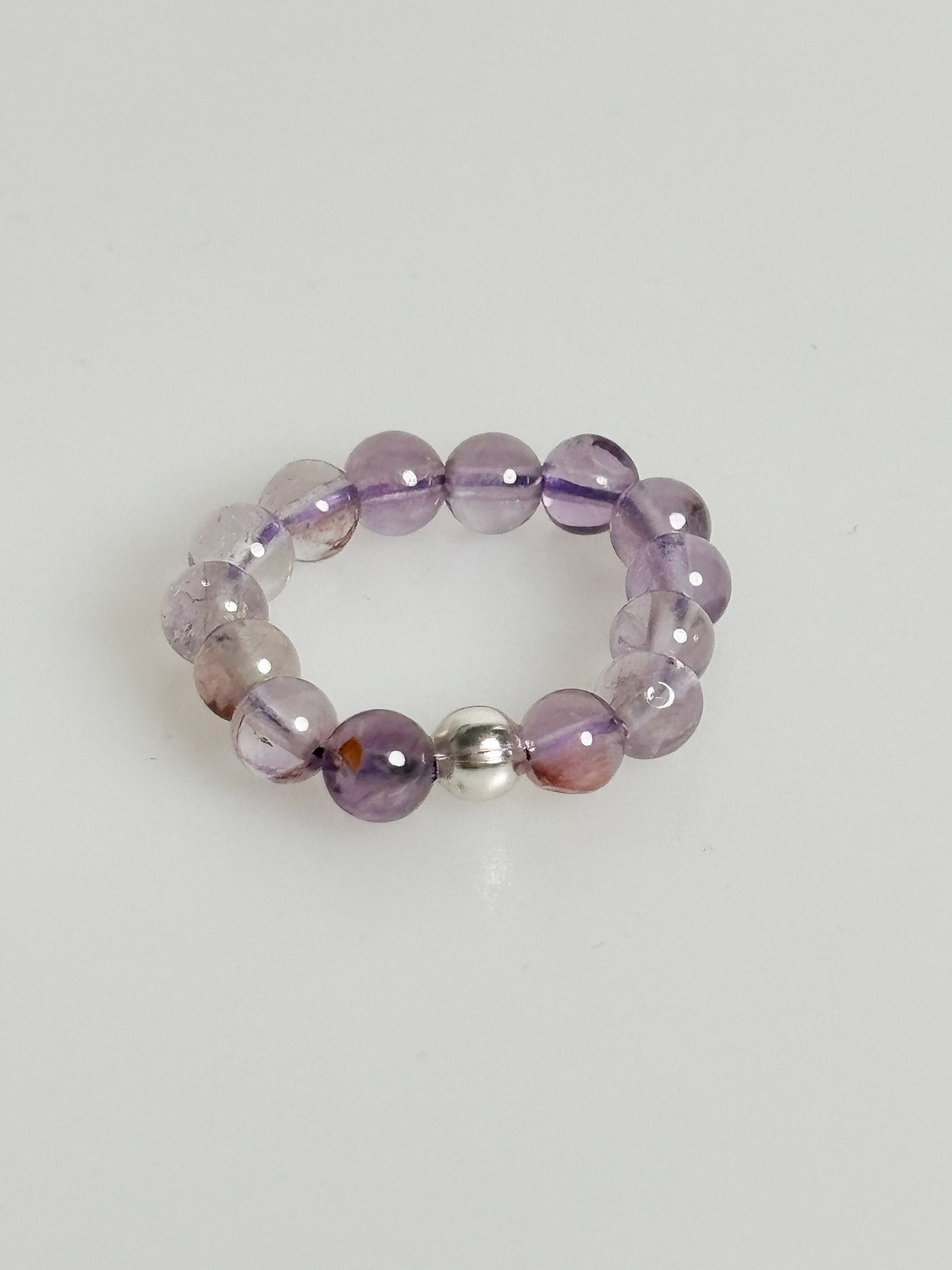 elastic ring amethyst| pearls| 3.5mm amethyst| inner peace and relaxation