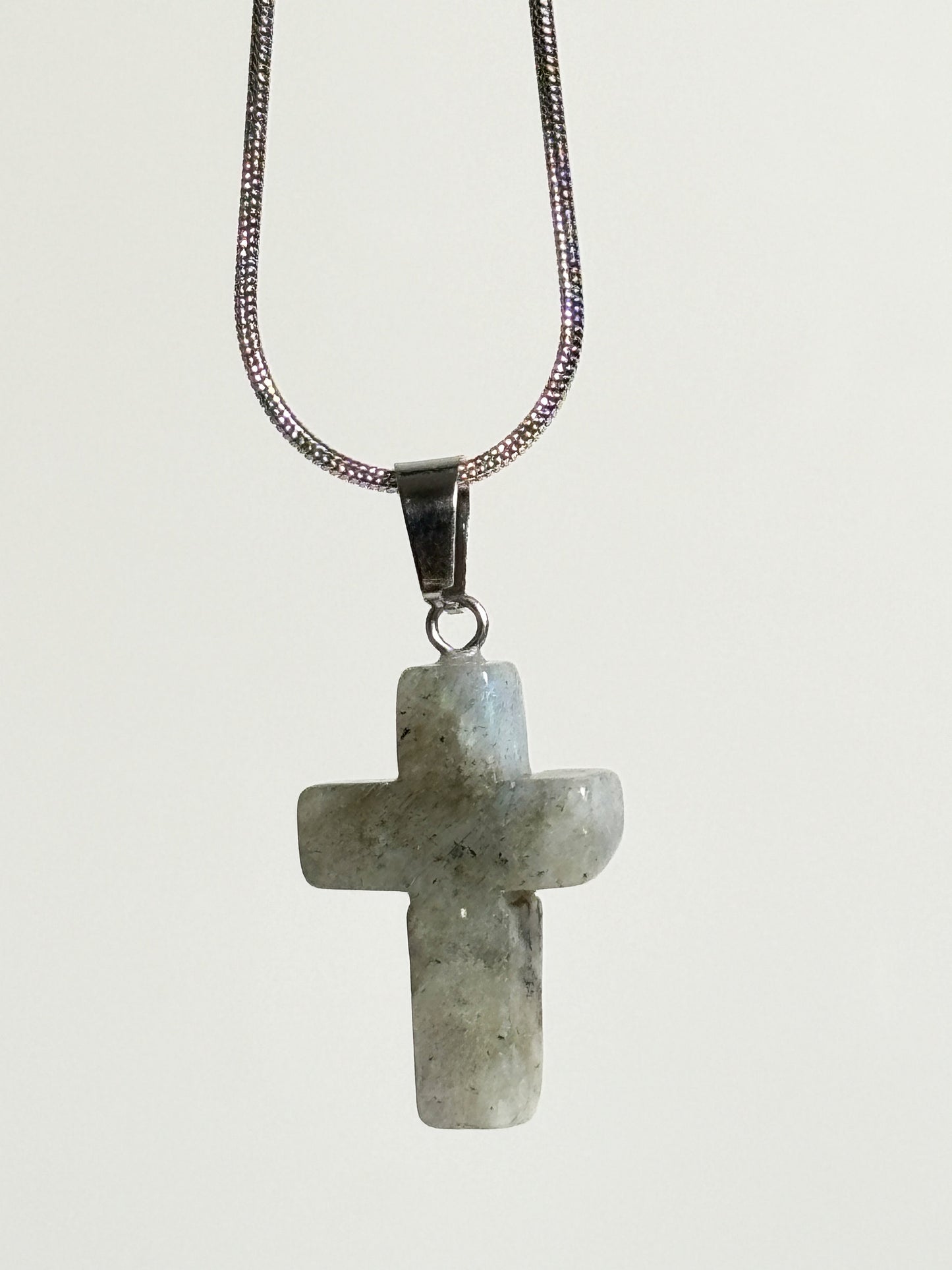 Labradorite Cross Pendant | Gemstone | Healing Stone | Crystal | Intuition and Protection