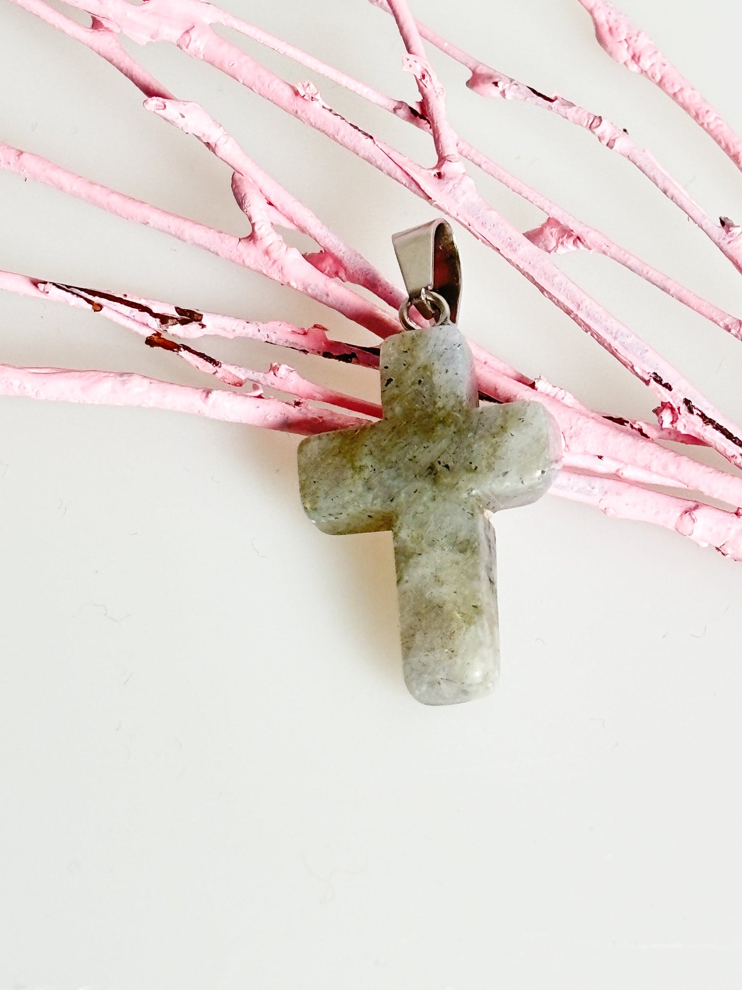 Labradorite Cross Pendant | Gemstone | Healing Stone | Crystal | Intuition and Protection