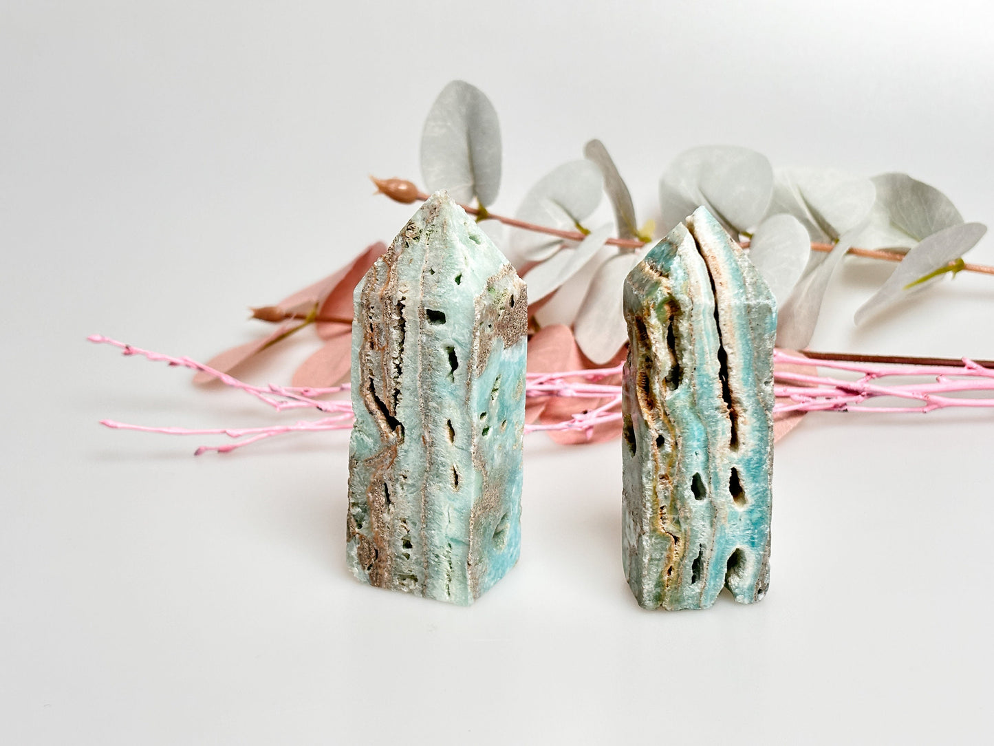 Sea Breeze Magic: Caribbean Calcite Tower for Home and Office