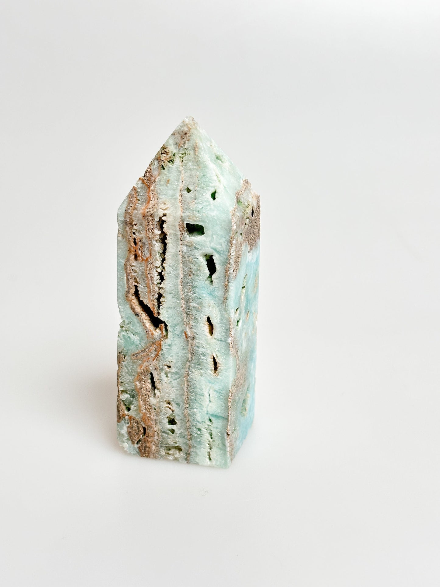 Sea Breeze Magic: Caribbean Calcite Tower for Home and Office