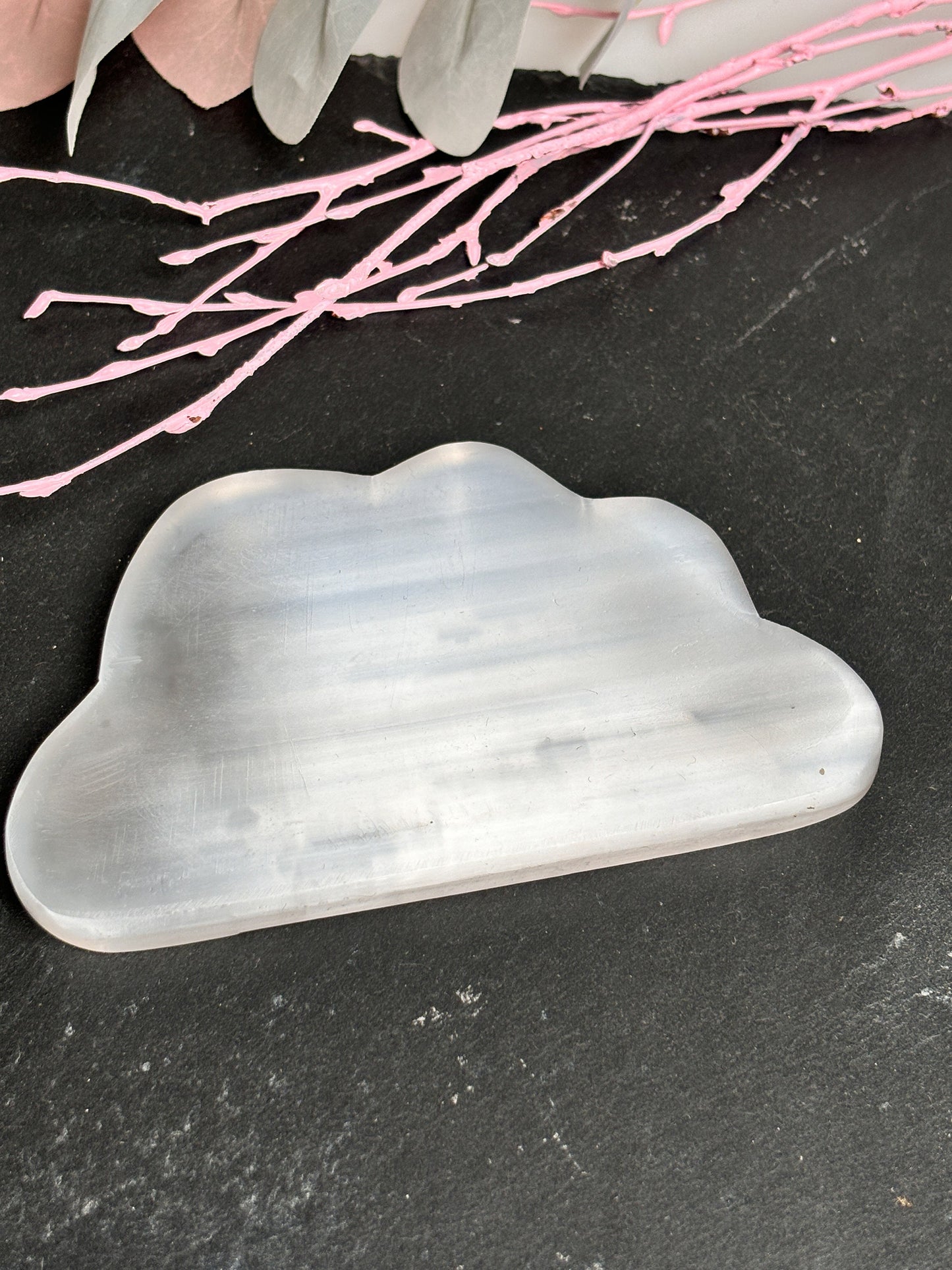 Selenite Cloud Plate - Natural Selenite for Harmony and Purification