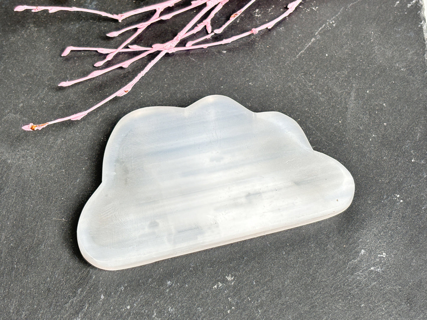 Selenite Cloud Plate - Natural Selenite for Harmony and Purification