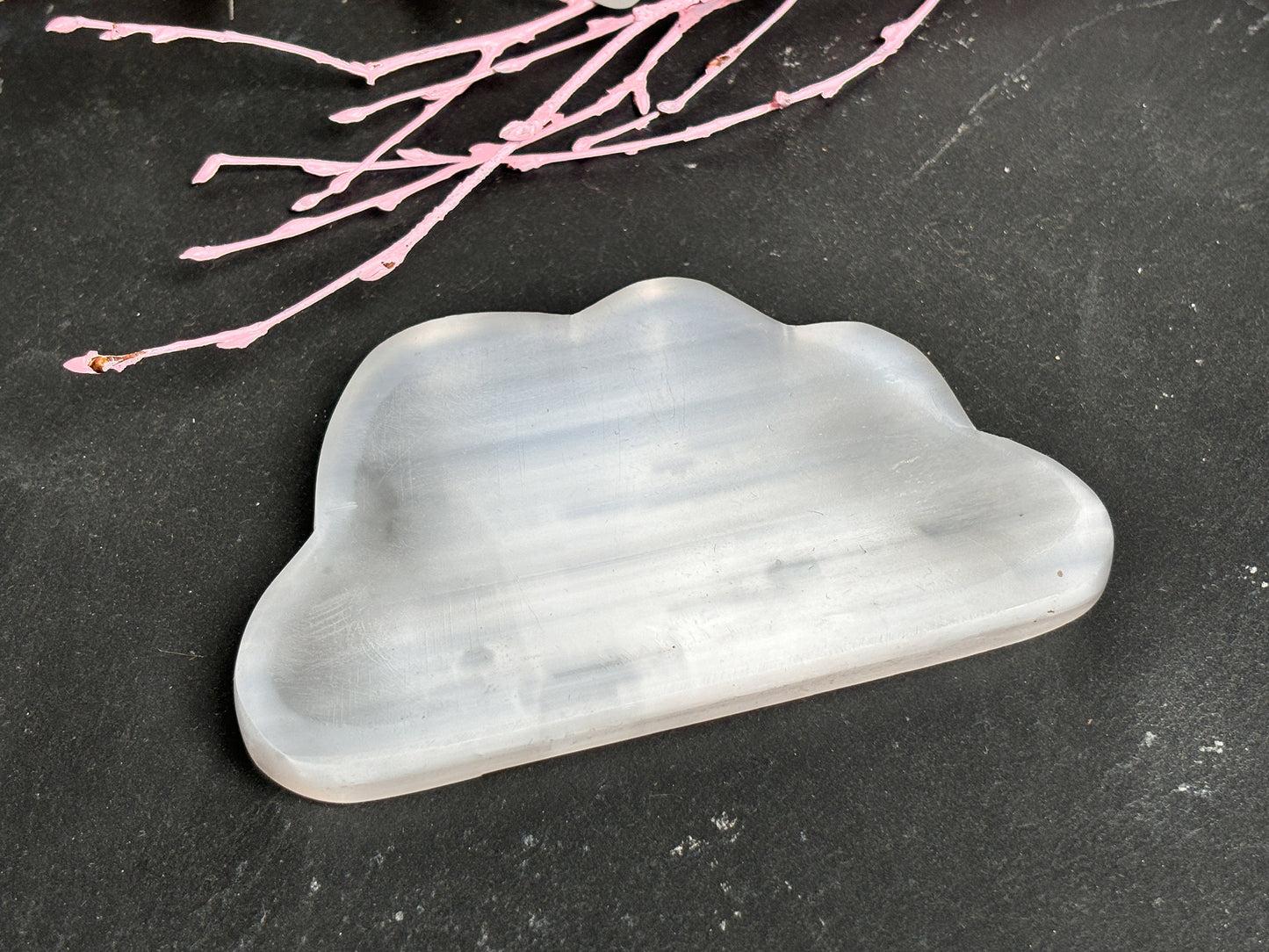 Selenite Cloud Plate - Natural Selenite for Harmony and Purification