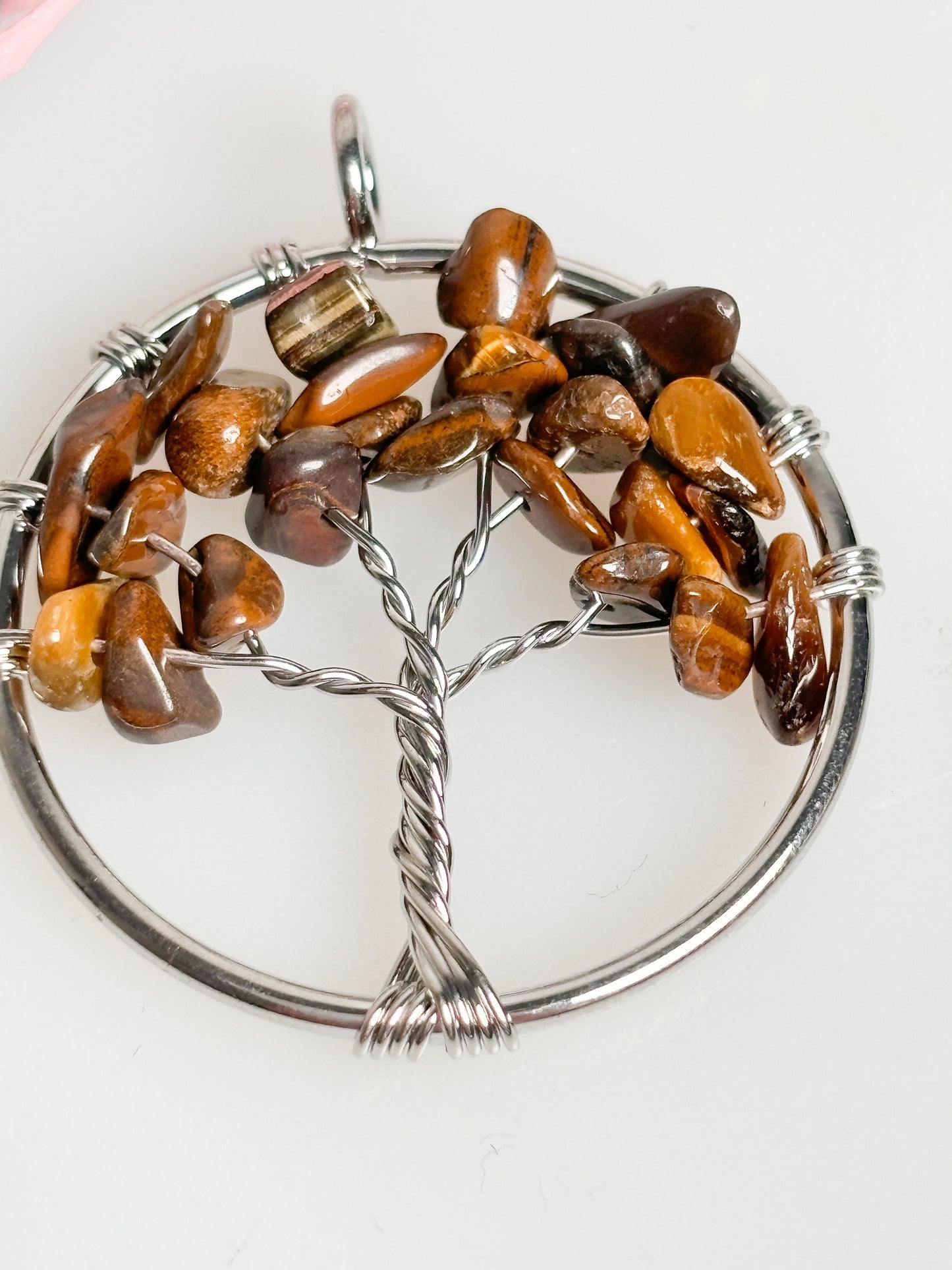 Tree of Life Pendant with Tiger Eye – Natural Harmony