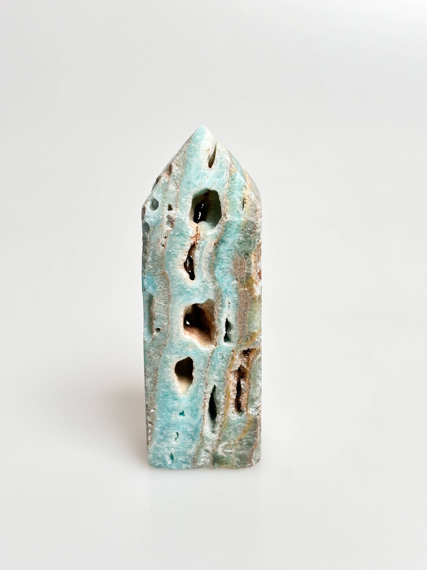 Sea Breeze Magic: Caribbean Calcite Tower for Home and Office