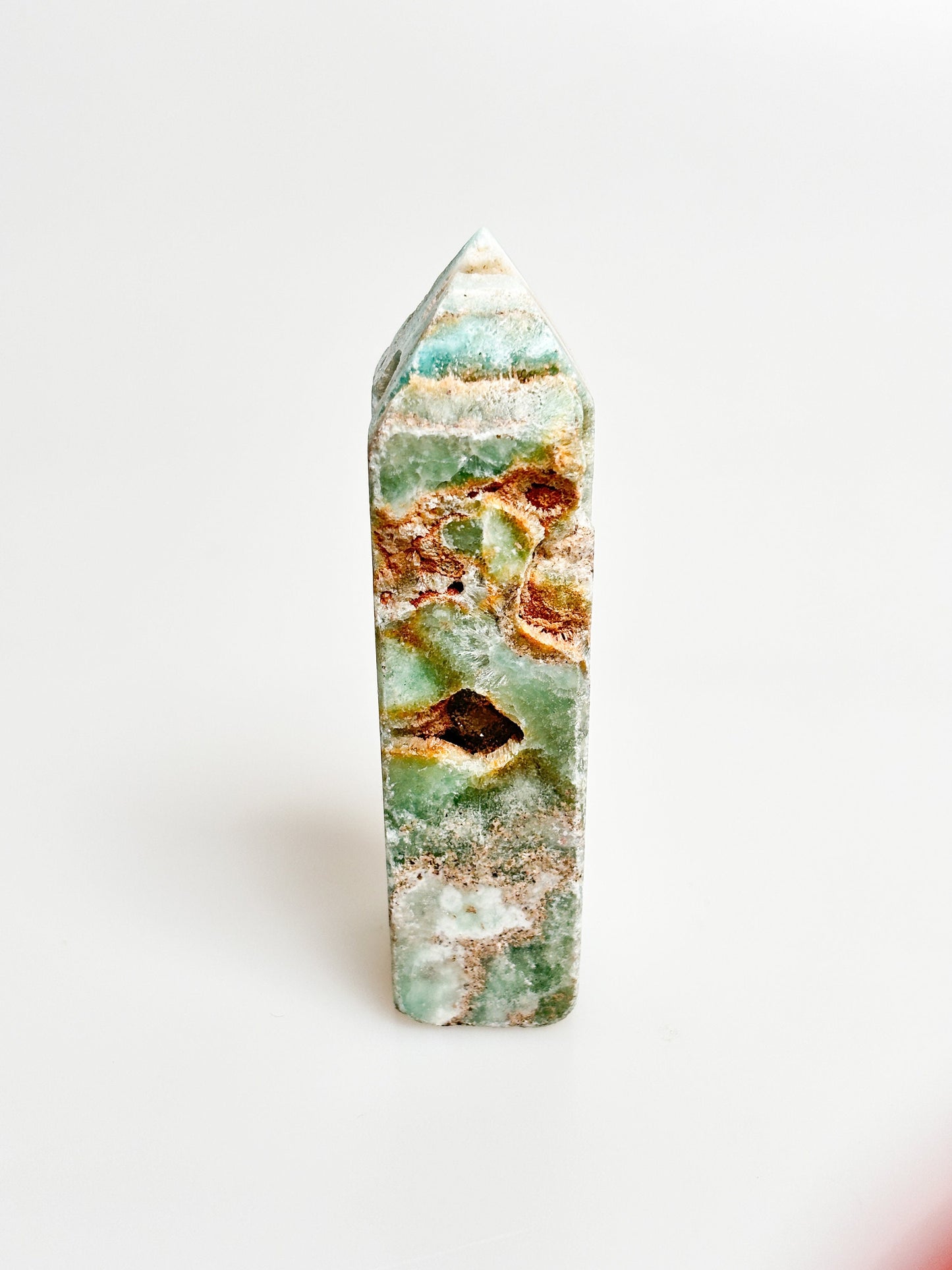 Sea Breeze Magic: Caribbean Calcite Tower for Home and Office