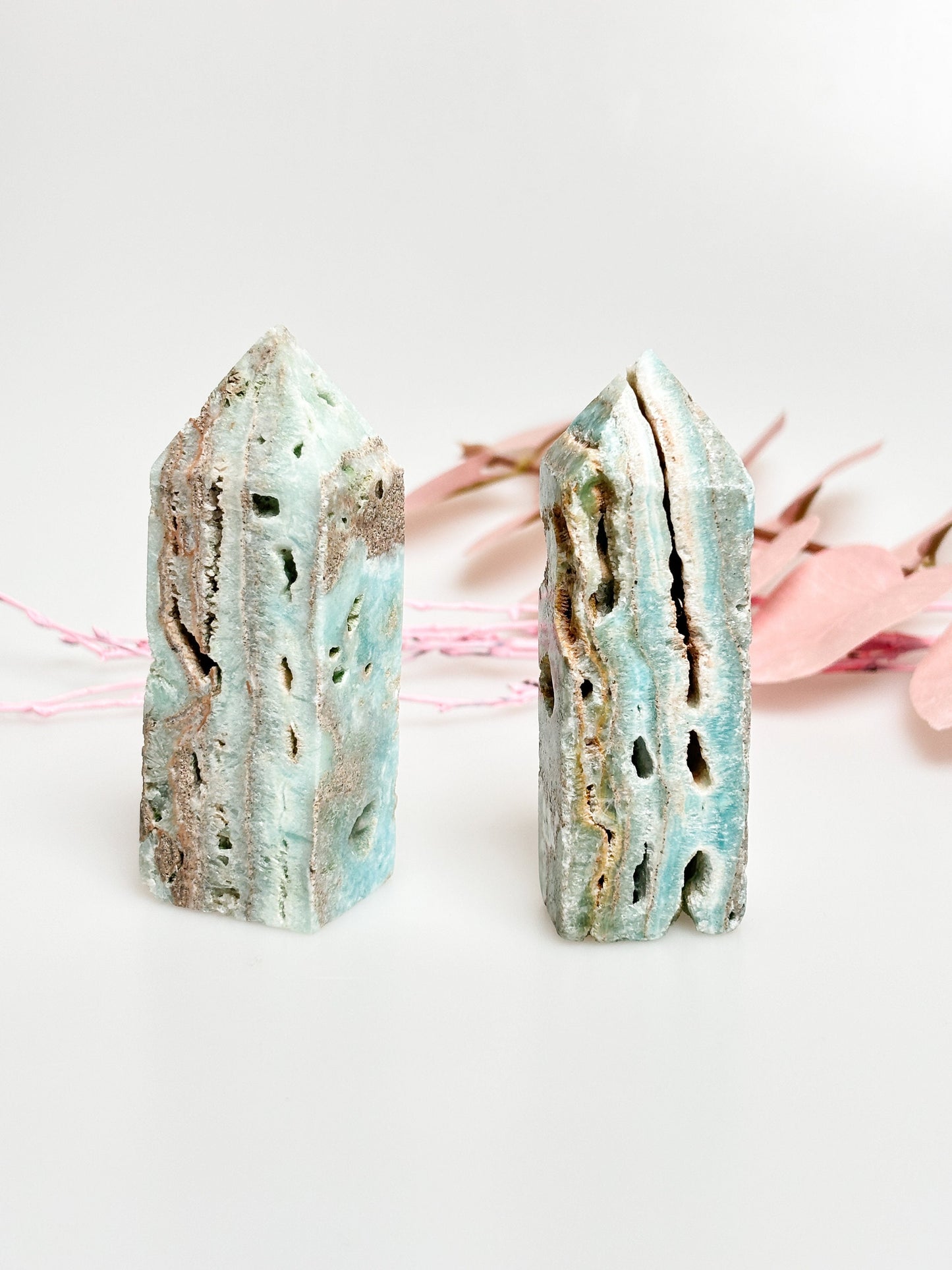 Sea Breeze Magic: Caribbean Calcite Tower for Home and Office