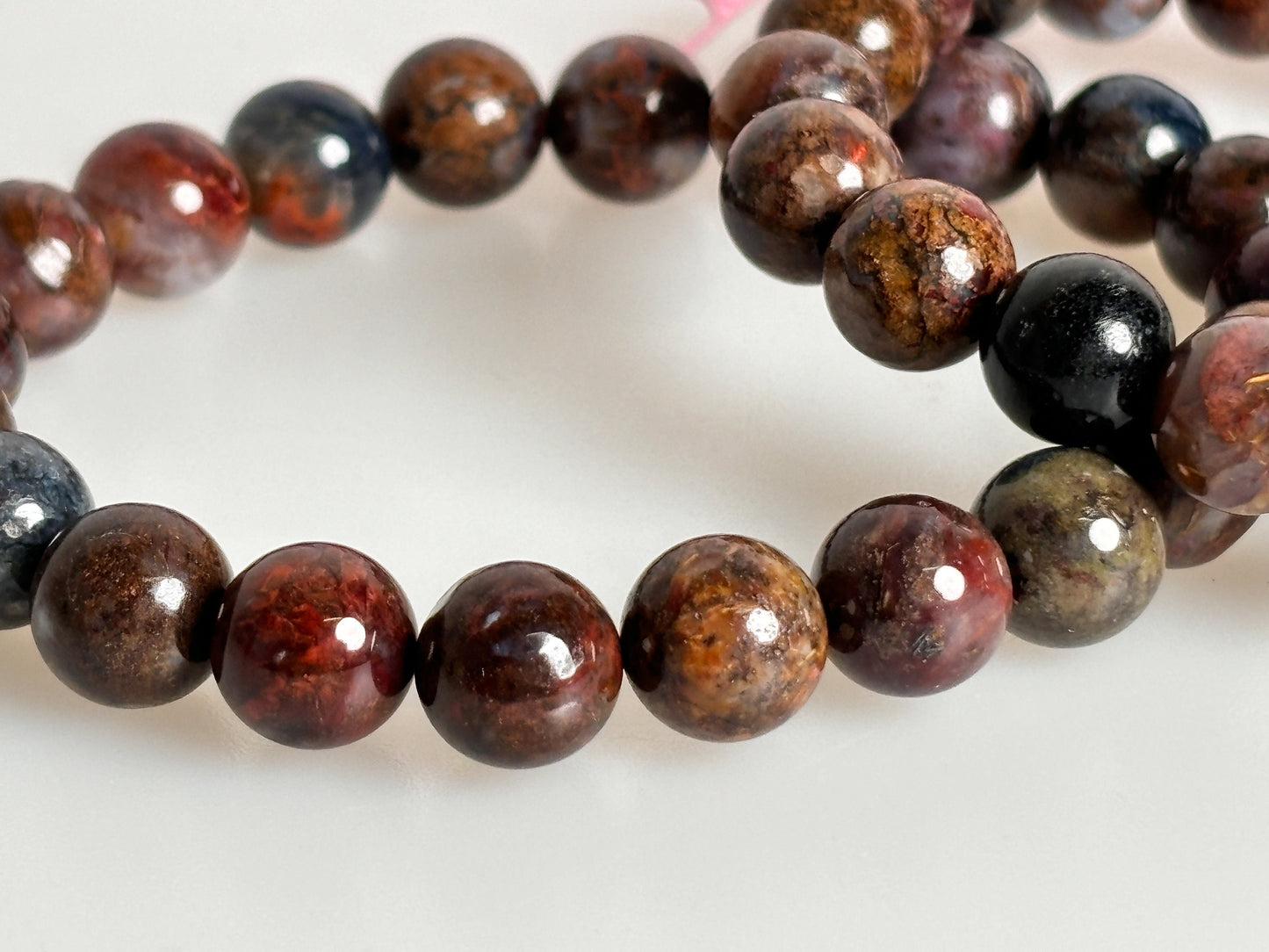 Pietersite Power: Handmade pearl bracelet with 9mm pearls, length approx. 17.5cm