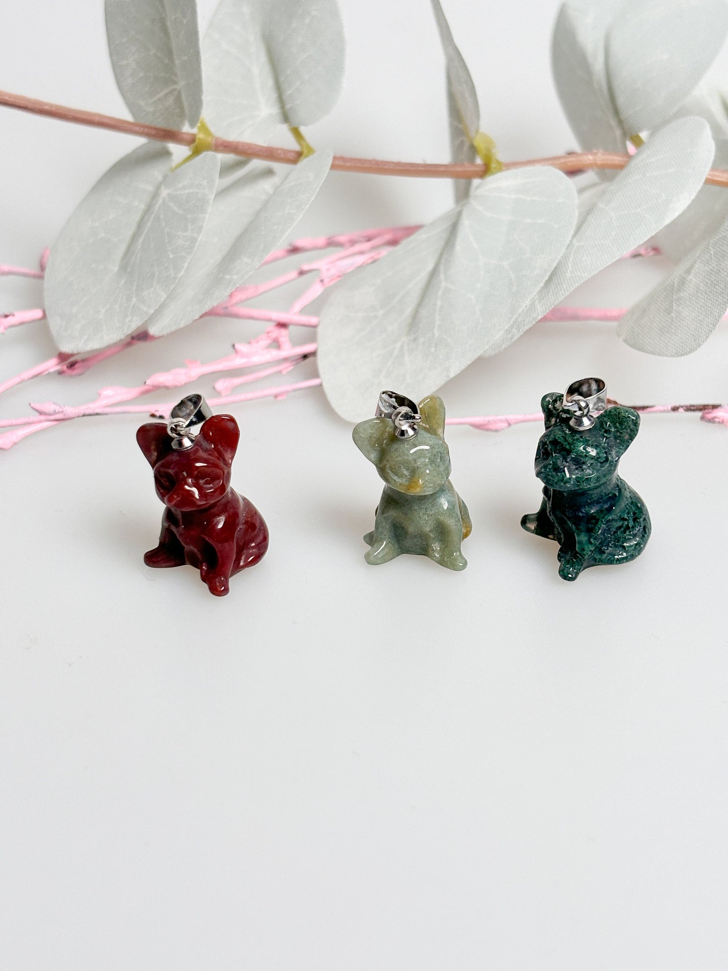 Ocean Jasper Dog-Shaped Pendant, 1.7x1.3cm - Unique Gemstone Jewelry