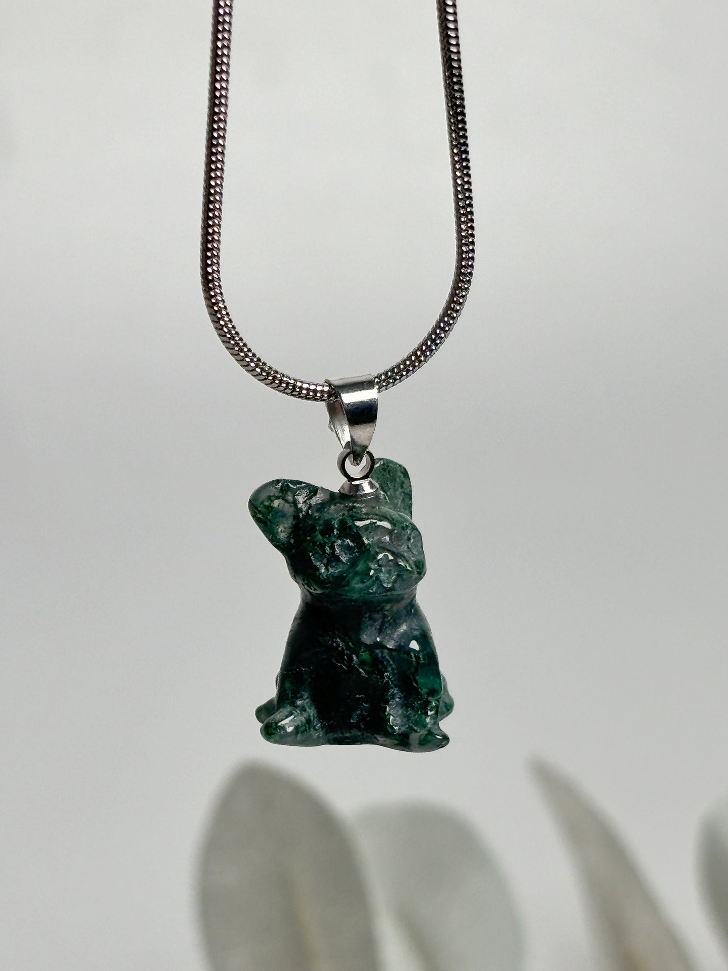 Ocean Jasper Dog-Shaped Pendant, 1.7x1.3cm - Unique Gemstone Jewelry