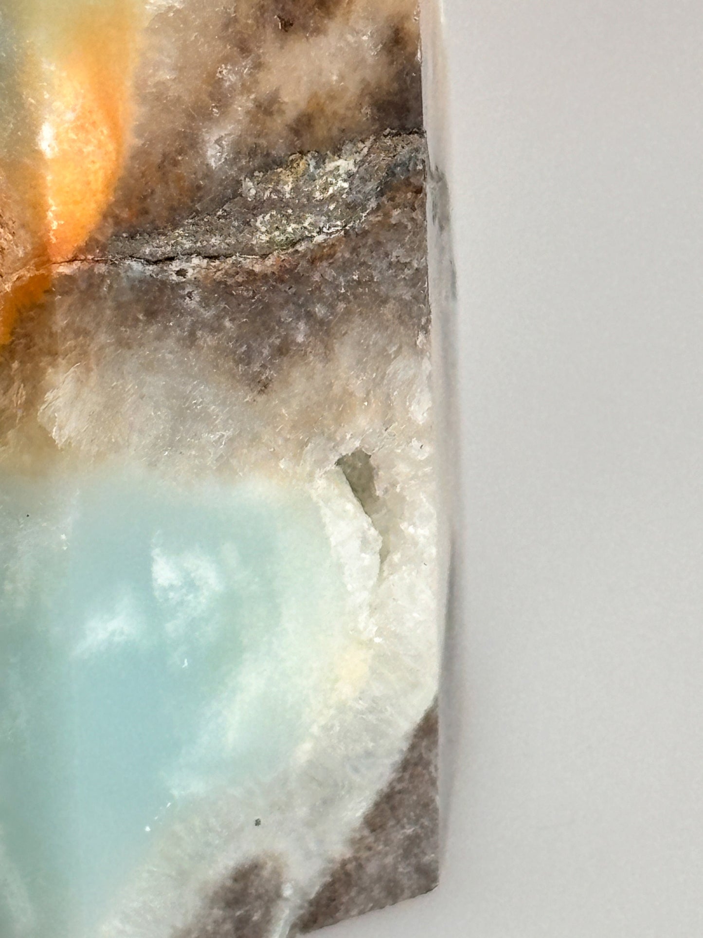 Ocean Opal Tower - Great colors like the sea | Natural stone crystal tower | Healing stone | Decoration | Gift