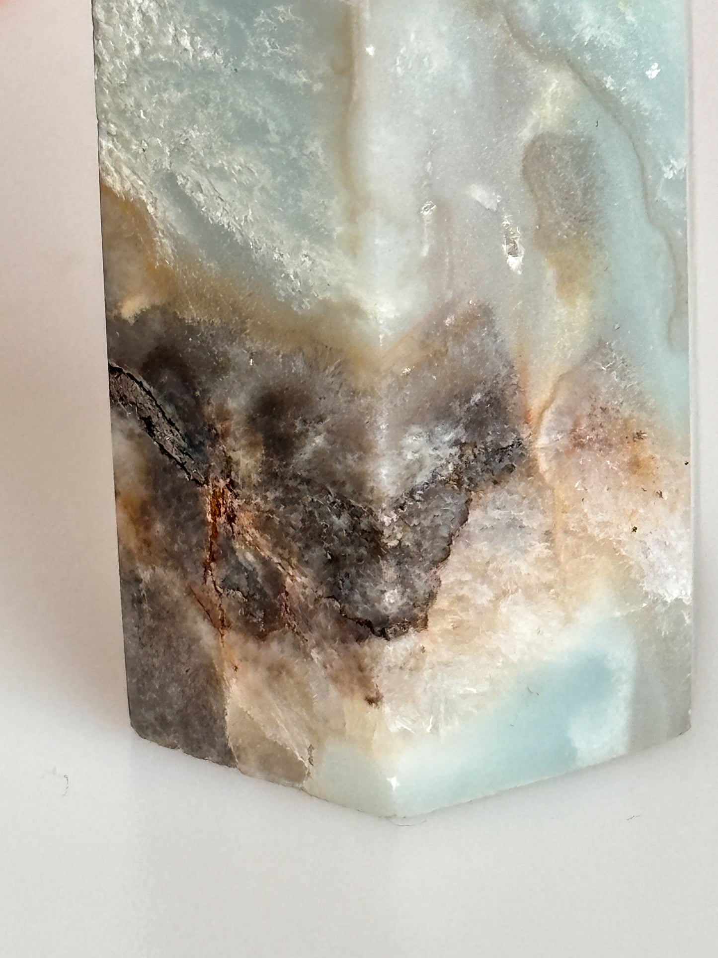 Ocean Opal Tower - Great colors like the sea | Natural stone crystal tower | Healing stone | Decoration | Gift