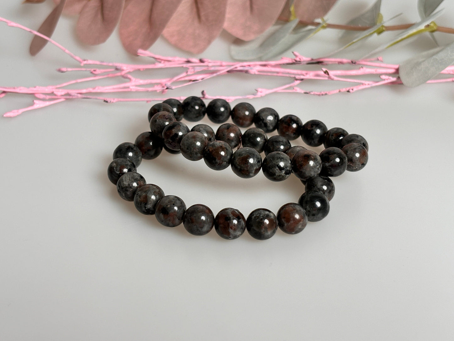 Yooperlite Beaded Bracelet Elastic 10mm - Luminous Natural Stone Bracelet, Healing Crystal Energy, Handmade Jewelry