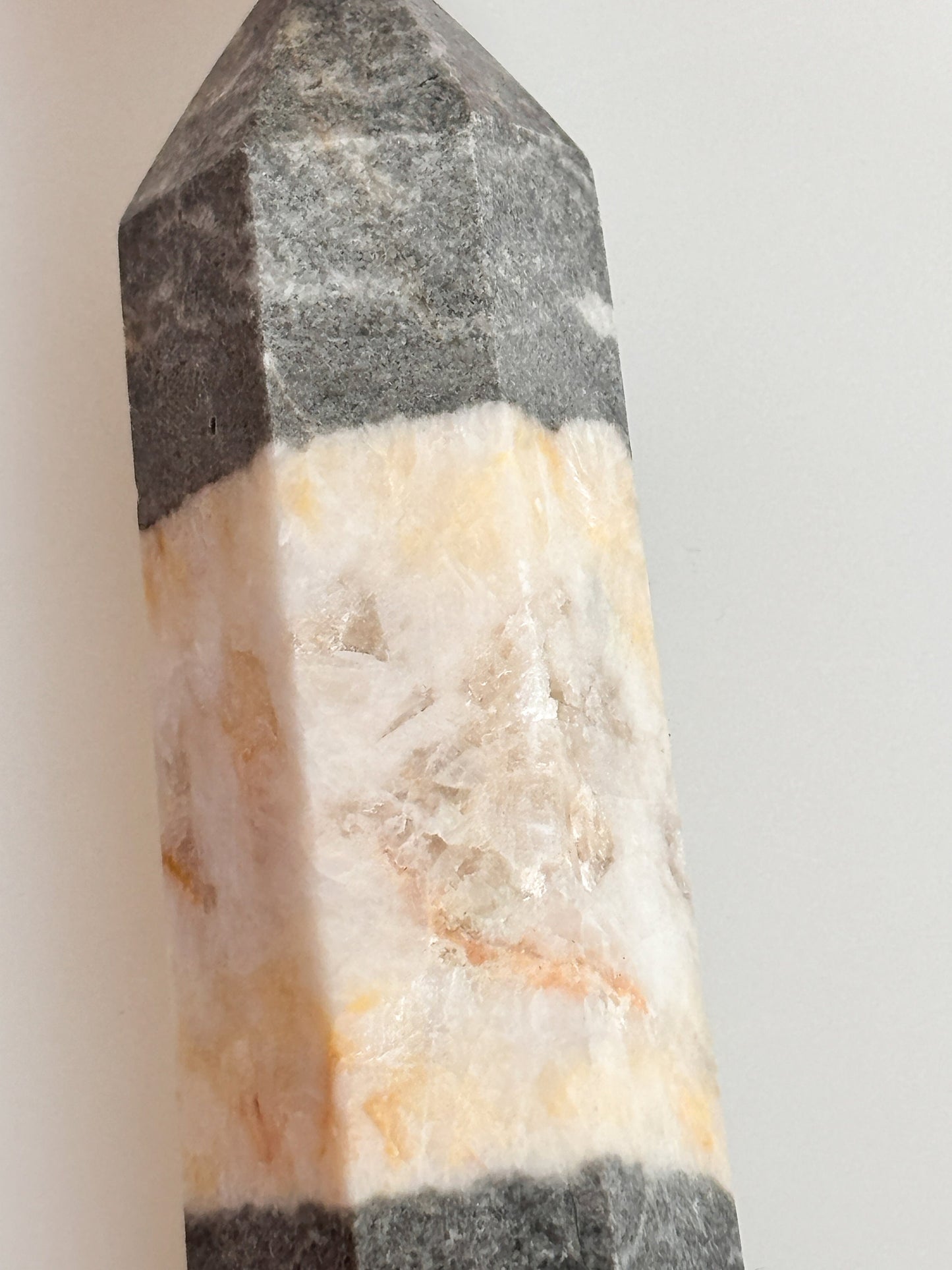 Pink Zebra Jasper Tower - Natural Jewelry, 9.3x2.6cm, 100g
