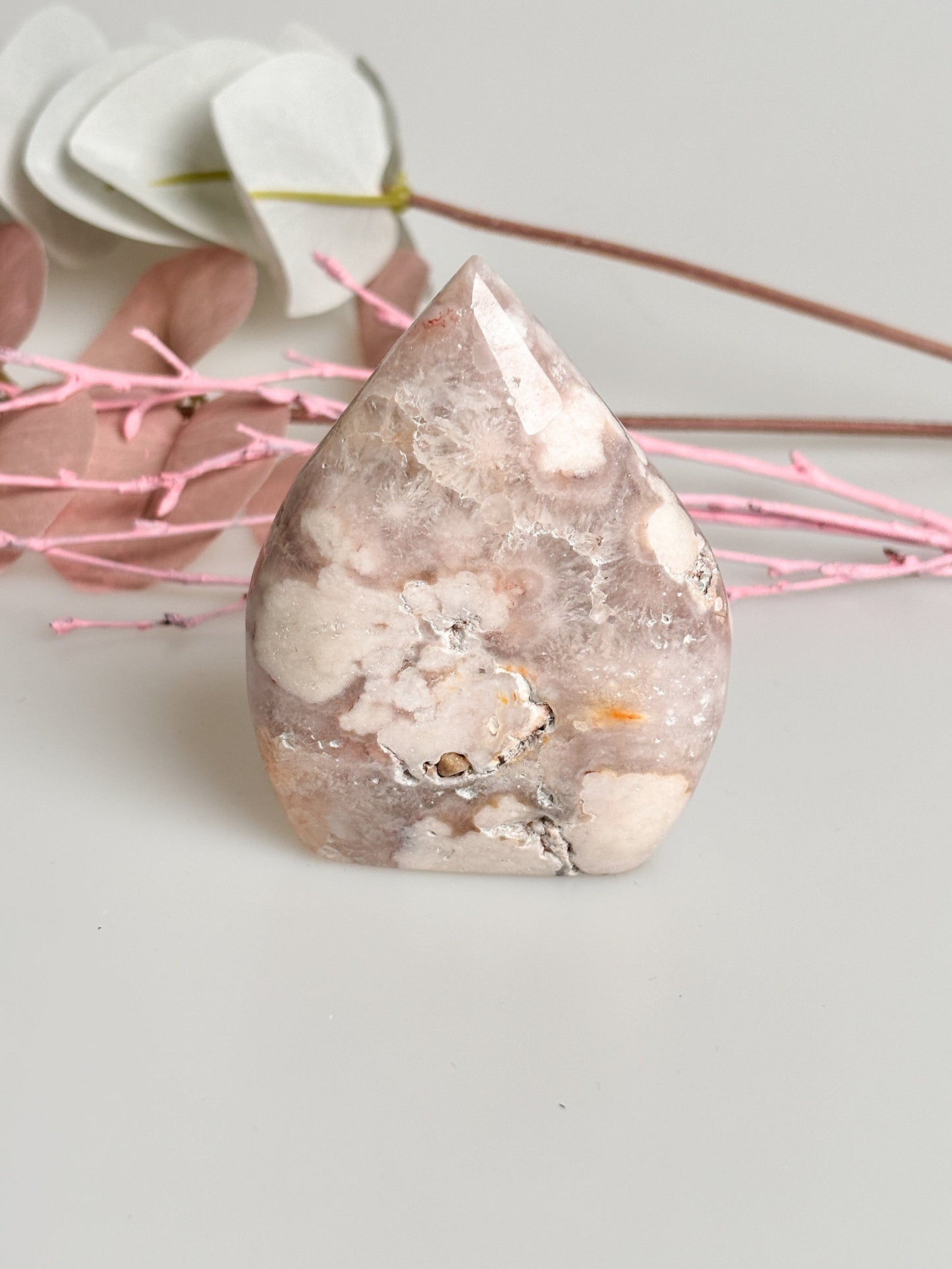 Natural Pink Amethyst Freeform Drop with Sparkling Druzy – Unique Gemstone, Healing Stone, Gift
