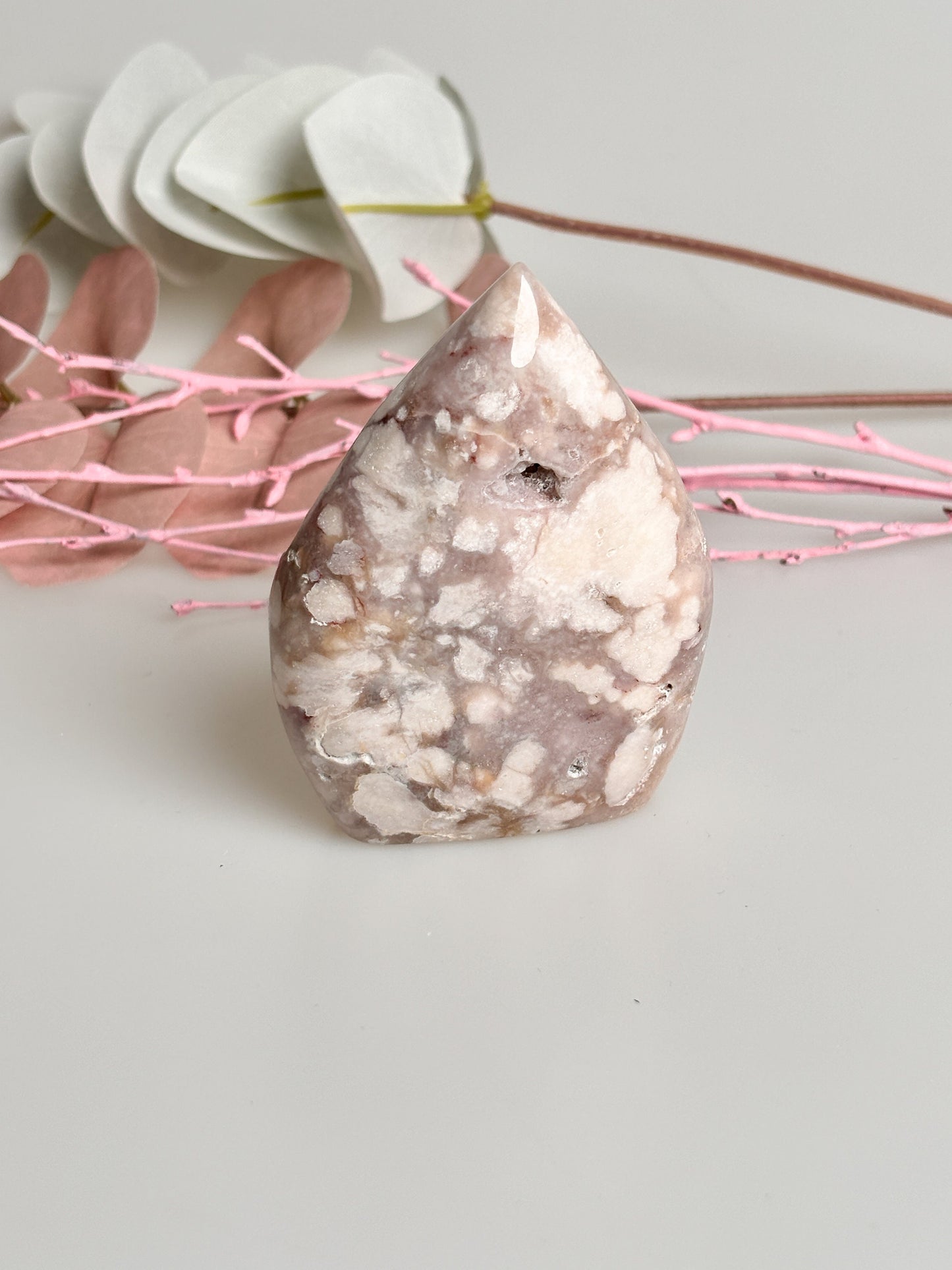 Natural Pink Amethyst Freeform Drop with Sparkling Druzy – Unique Gemstone, Healing Stone, Gift