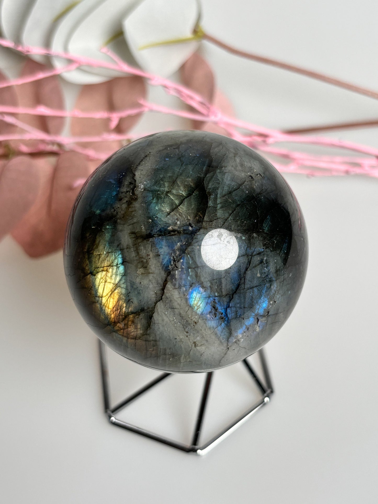 Labradorite balls with great flash 5-6cm large - Beautiful gemstone decoration and collector's items|blue flash| rainbows