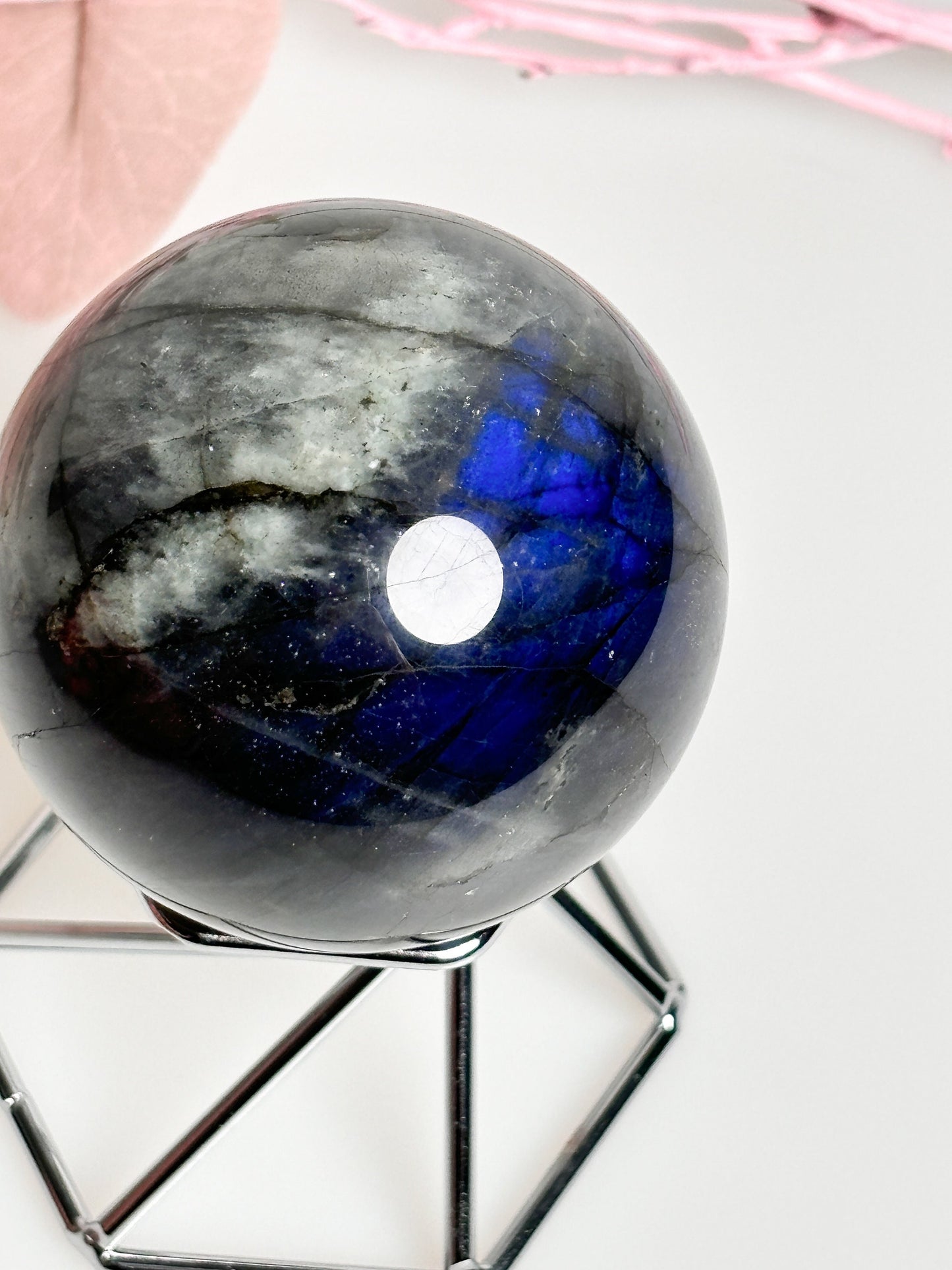 Labradorite balls with great flash 5-6cm large - Beautiful gemstone decoration and collector's items|blue flash| rainbows