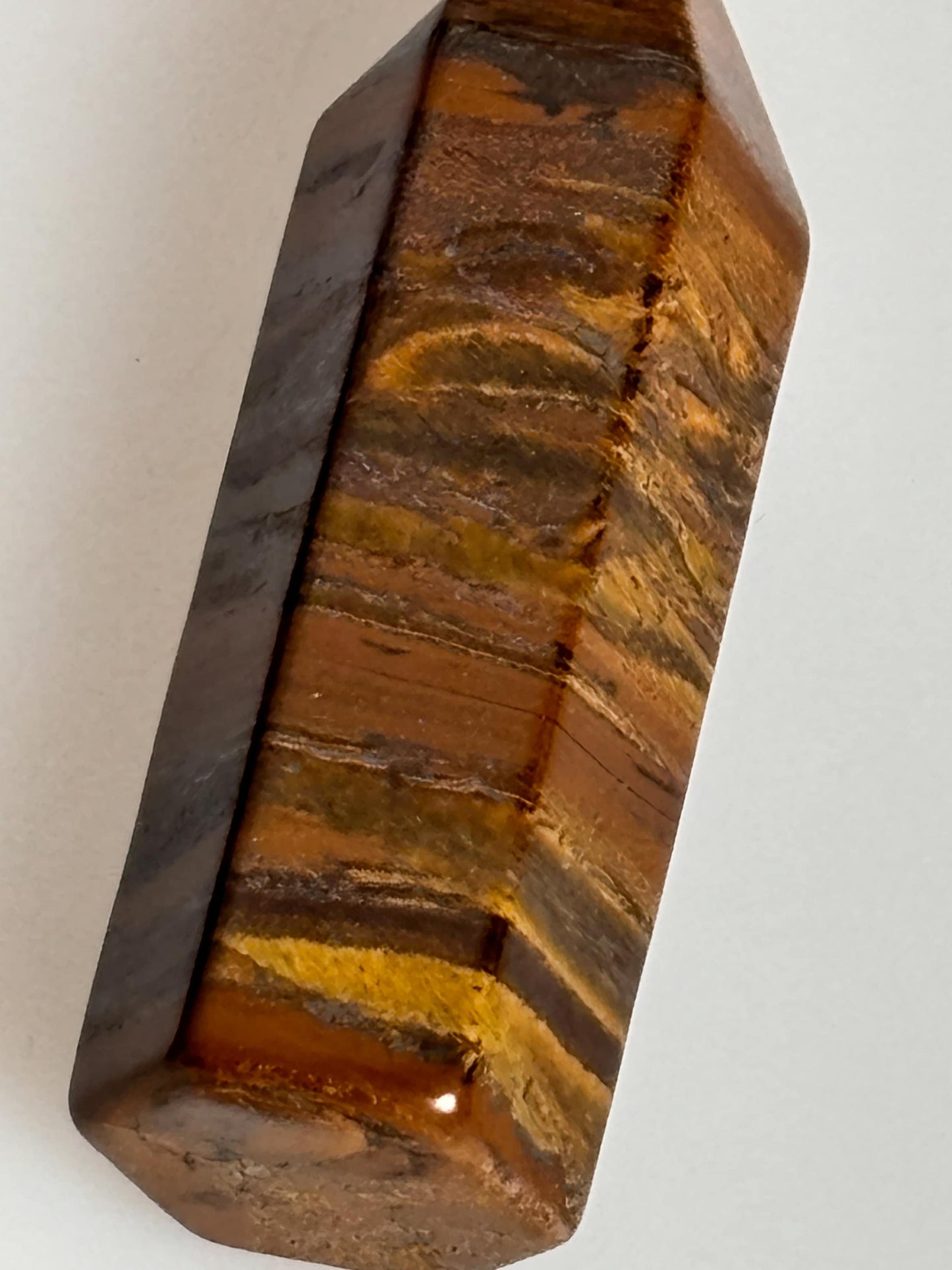 Tiger Eye Tower, small crystal tower, size approx. 5cm x 1.7cm