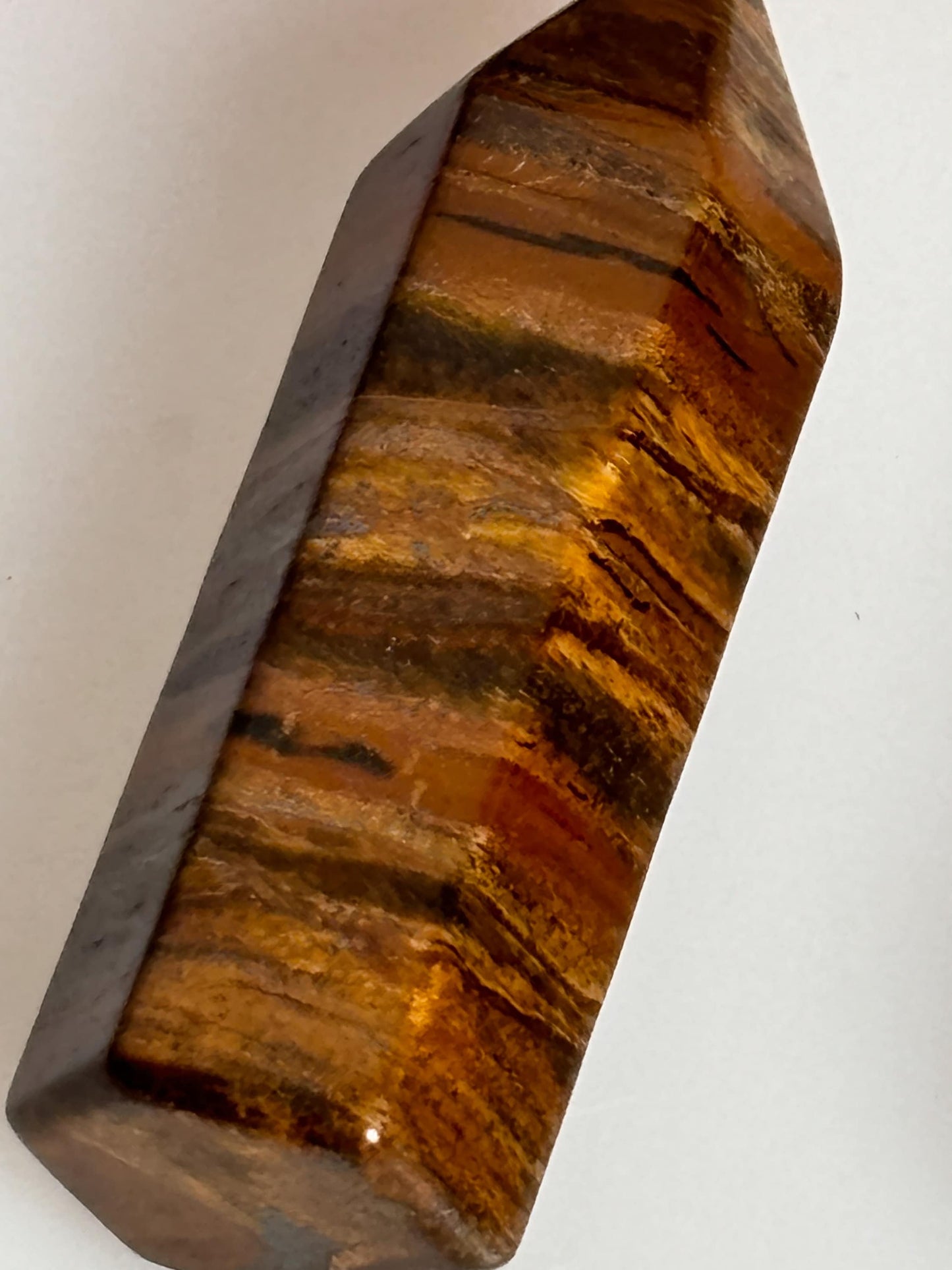 Tiger Eye Tower, small crystal tower, size approx. 5cm x 1.7cm