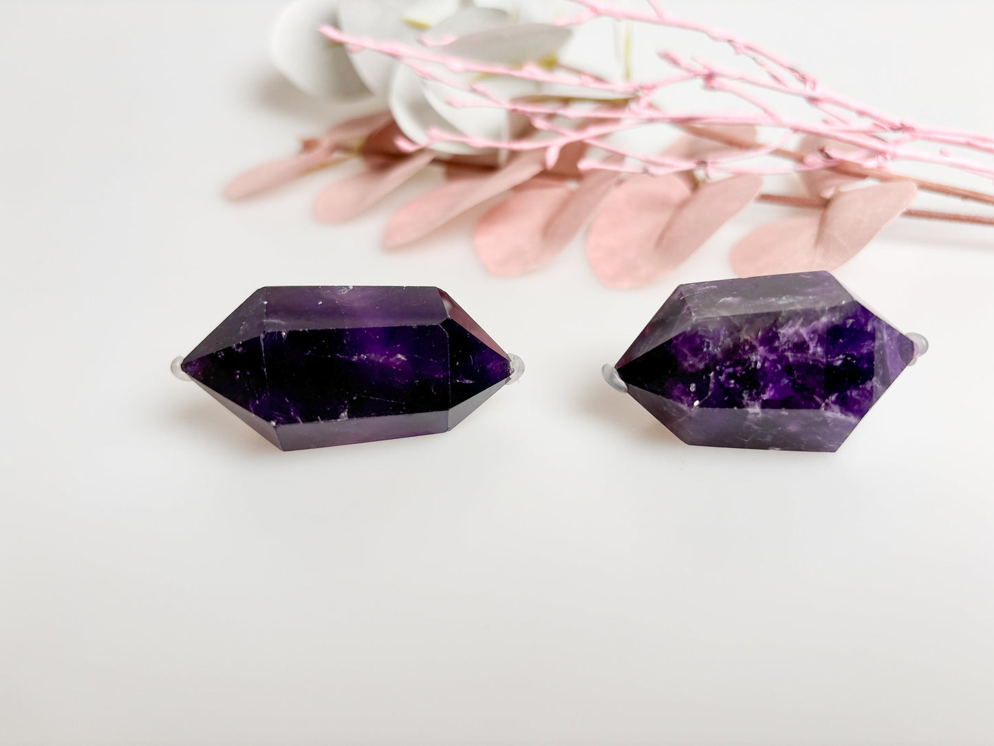 Amethyst Double Point Crystal - Healing Stone, Meditation, Energy Work, Natural Gemstone Point