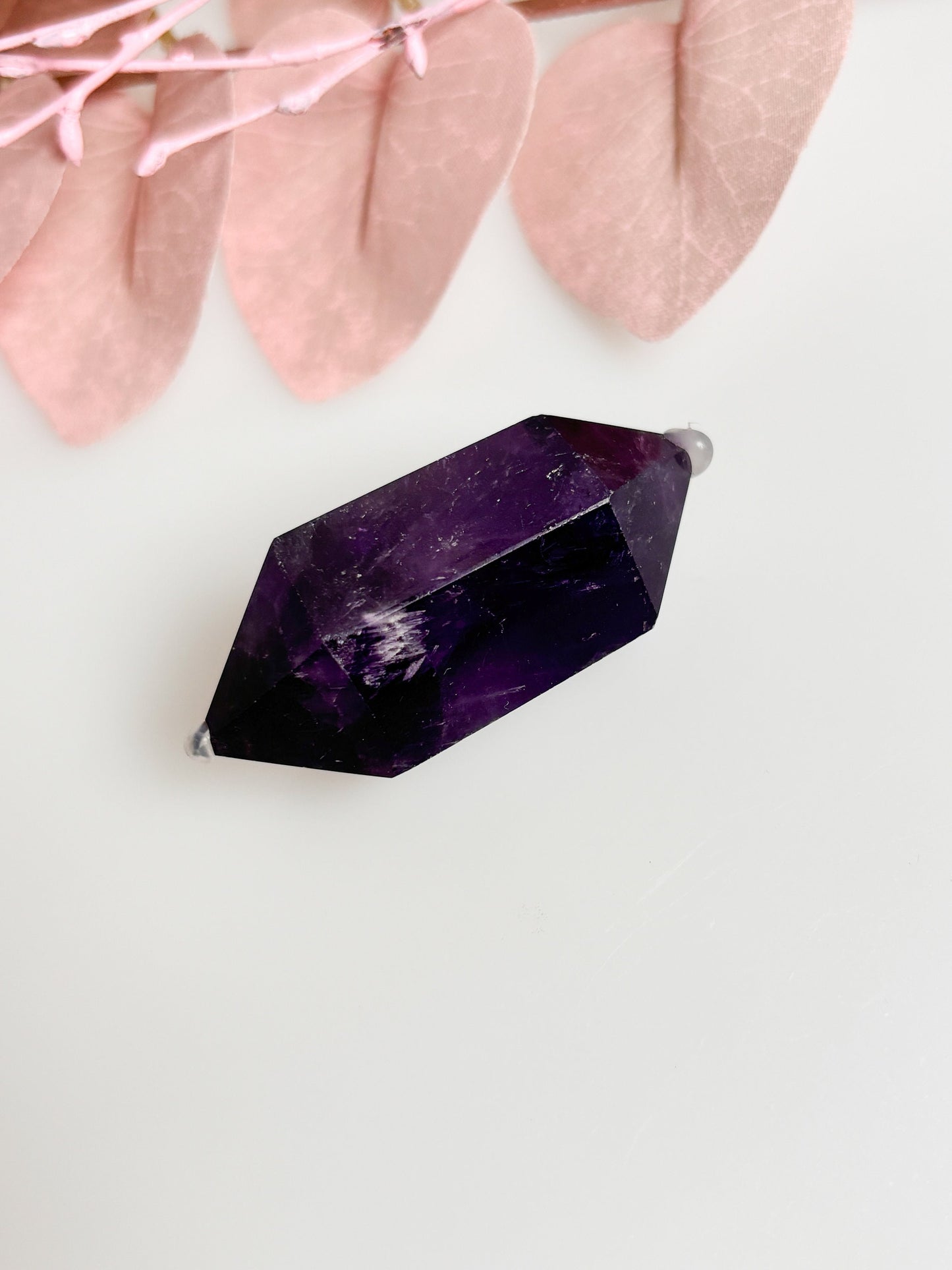 Amethyst Double Point Crystal - Healing Stone, Meditation, Energy Work, Natural Gemstone Point