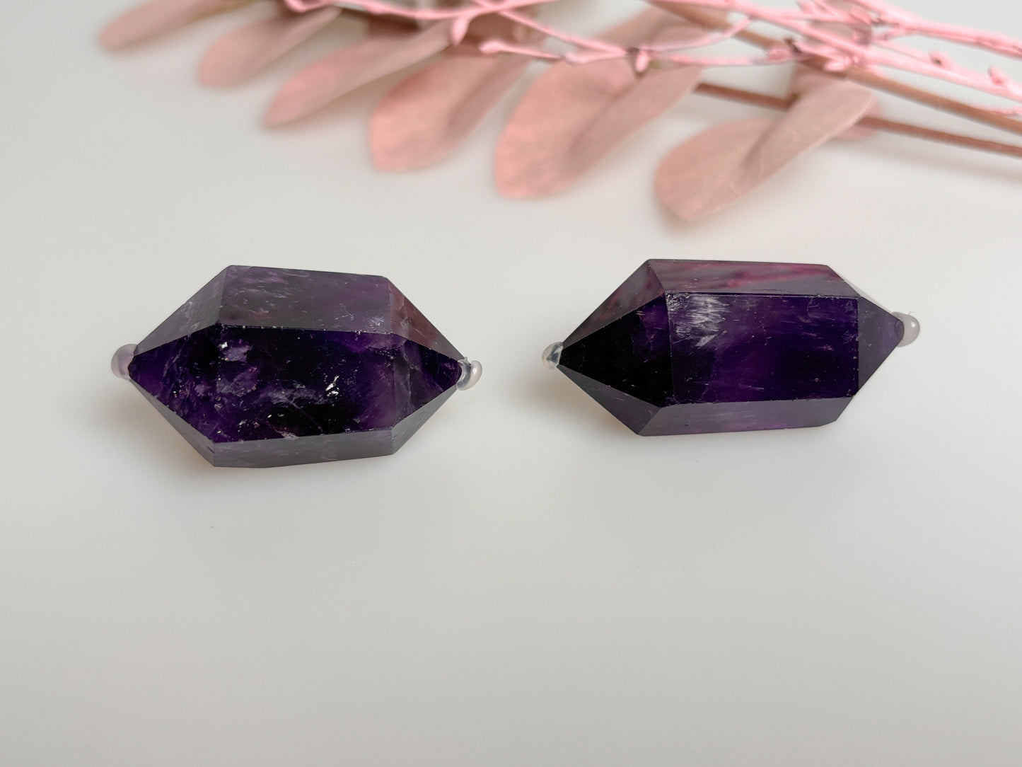 Amethyst Double Point Crystal - Healing Stone, Meditation, Energy Work, Natural Gemstone Point